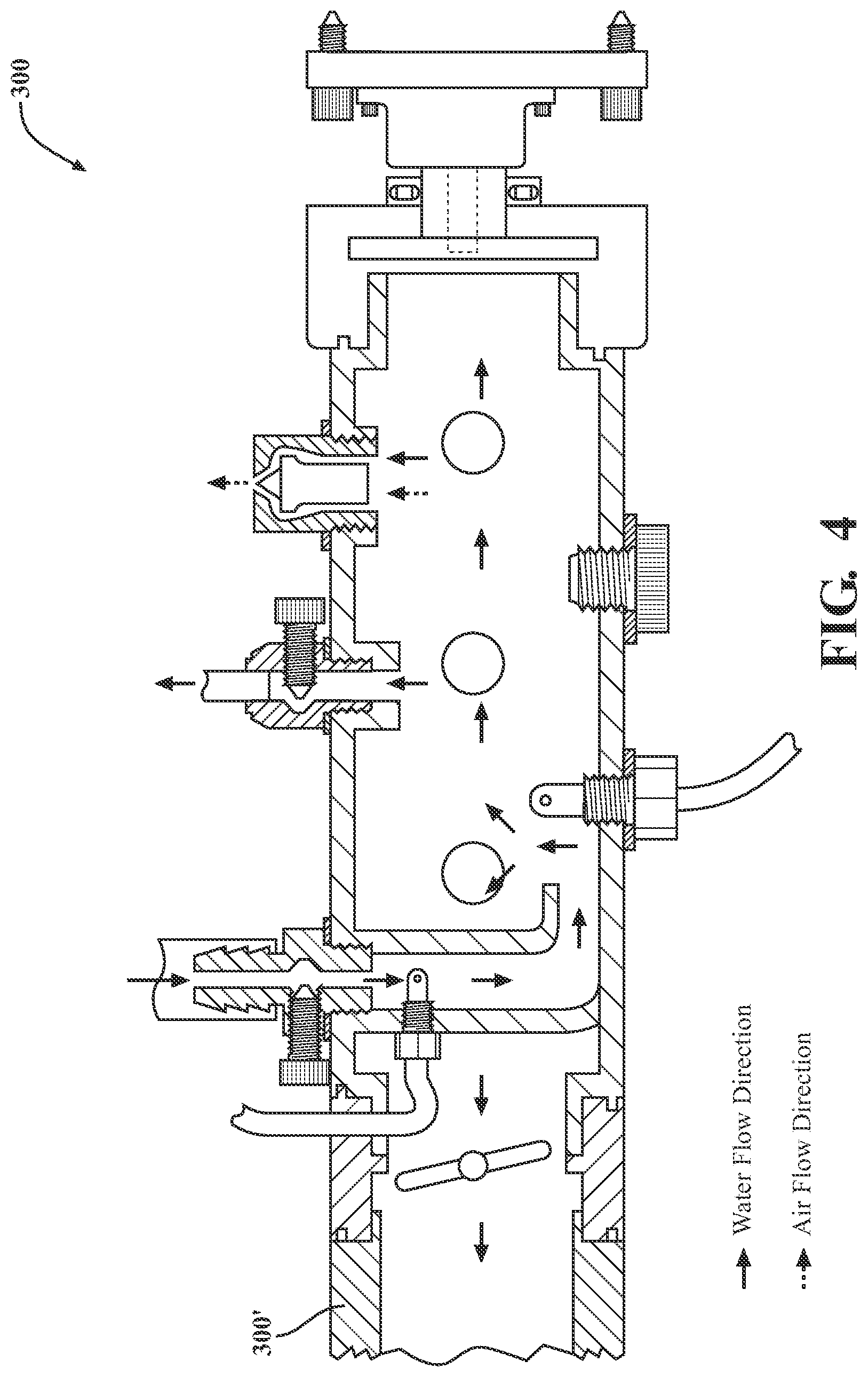 Patent US12496607 Figure 4 – Rain simulation system