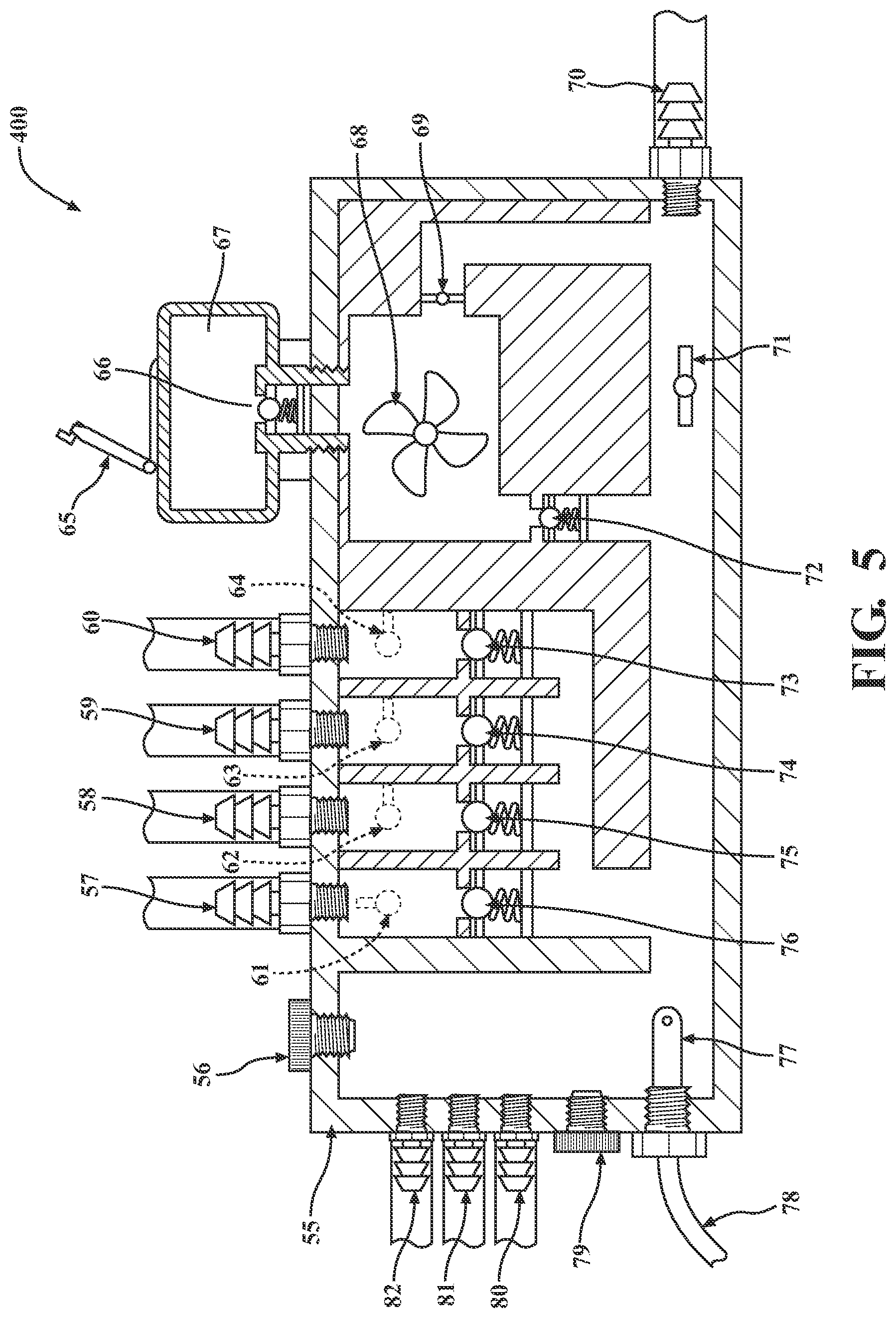 Patent US12496607 Figure 5 – Rain simulation system
