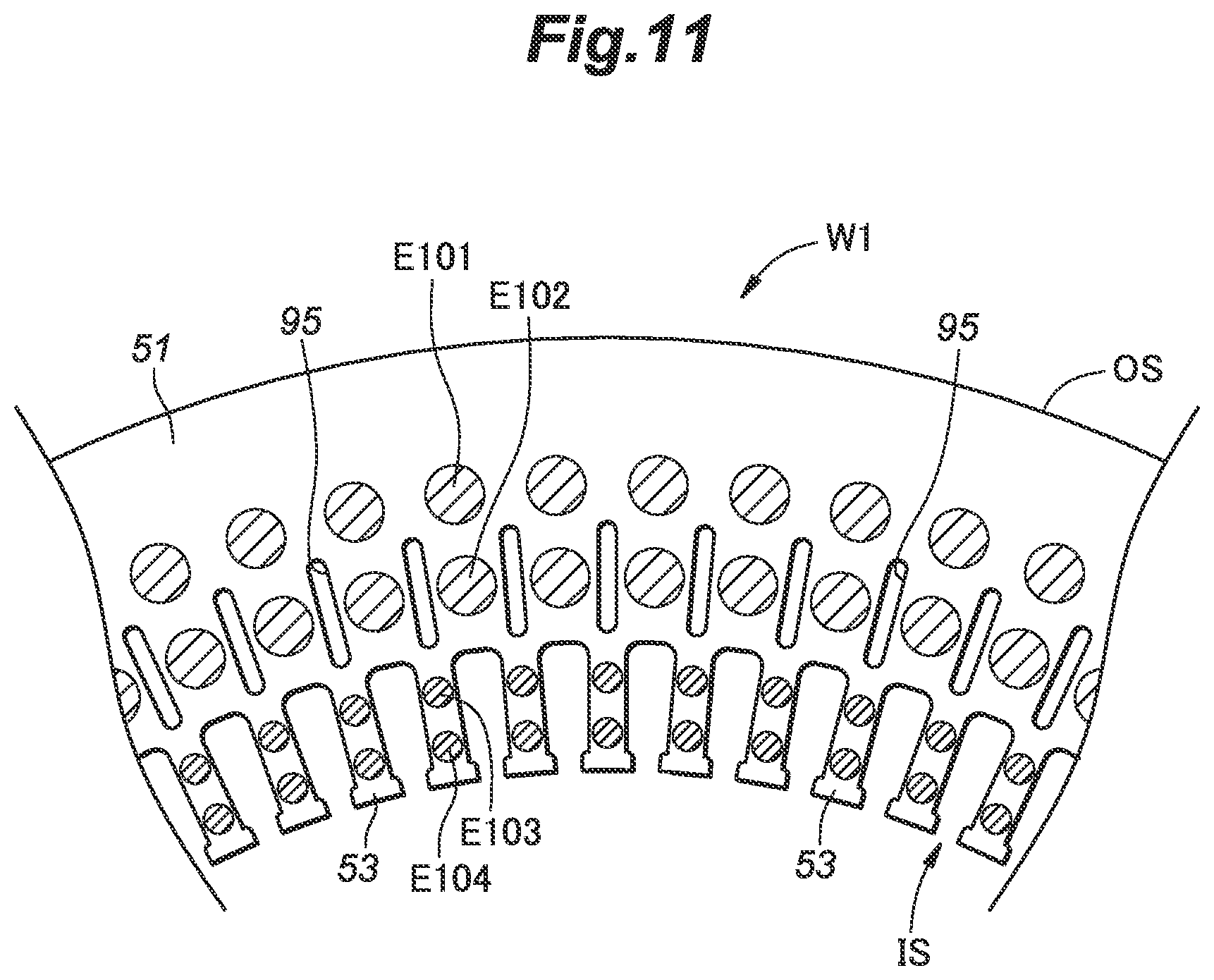 Patent US12496610 Figure 11 – Adhesive agent applying apparatus and adhesive agent application method for laminated iron core and manufacturing apparatus and manufacturing method for laminated iron core