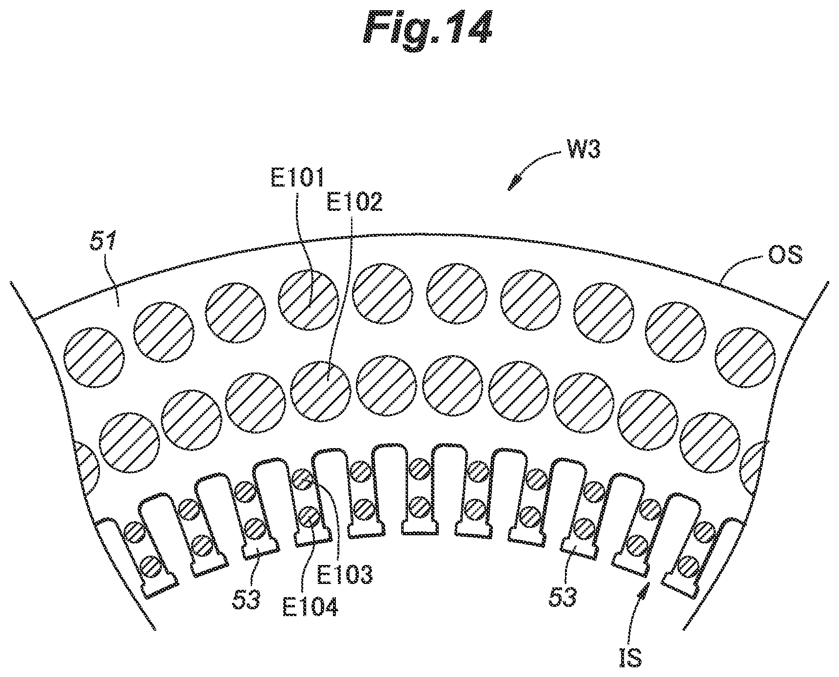 Patent US12496610 Figure 14 – Adhesive agent applying apparatus and adhesive agent application method for laminated iron core and manufacturing apparatus and manufacturing method for laminated iron core
