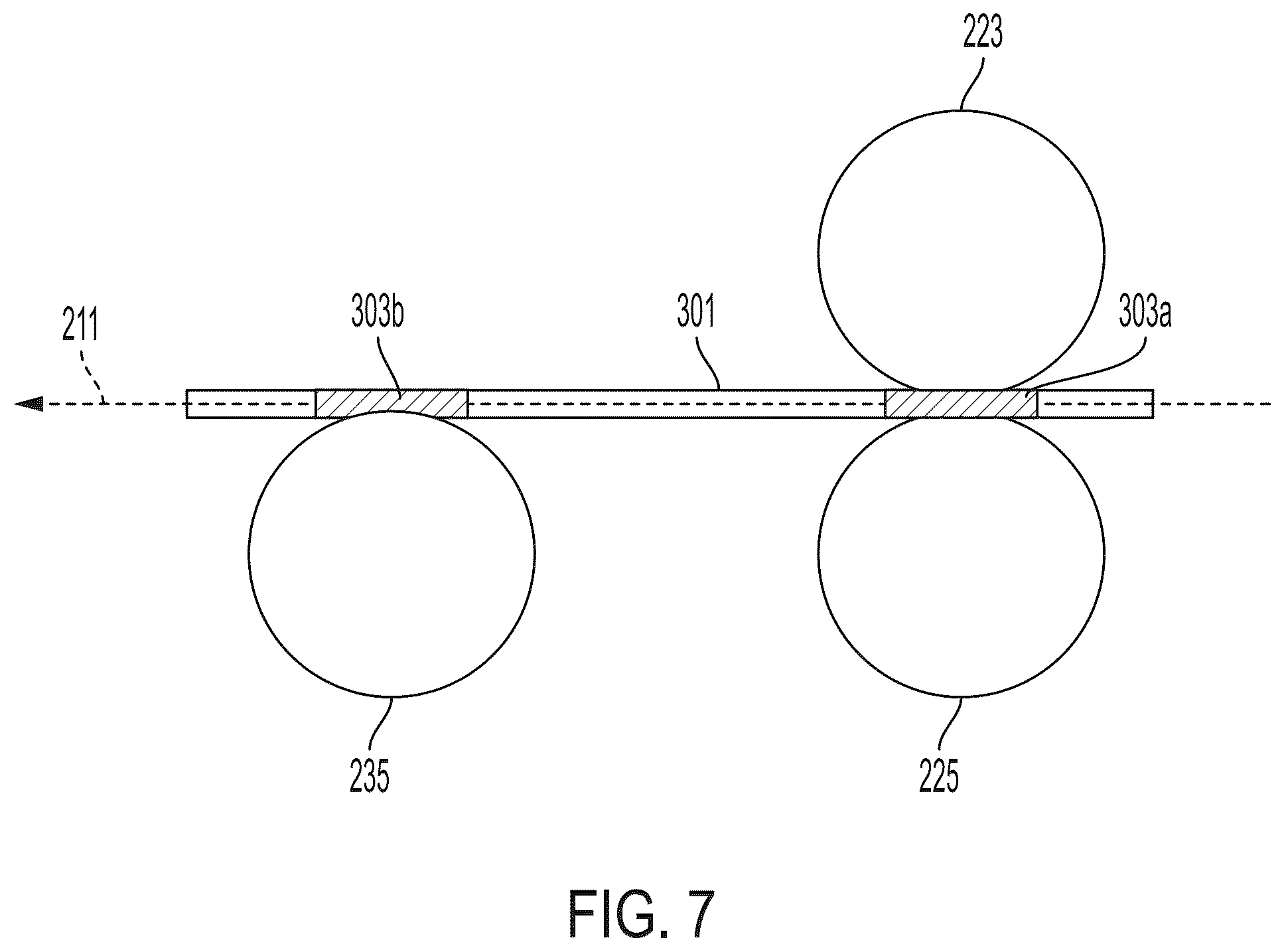Patent US12496621 Figure 7 – Cleaning card with deformable cleaning elements for media transport device