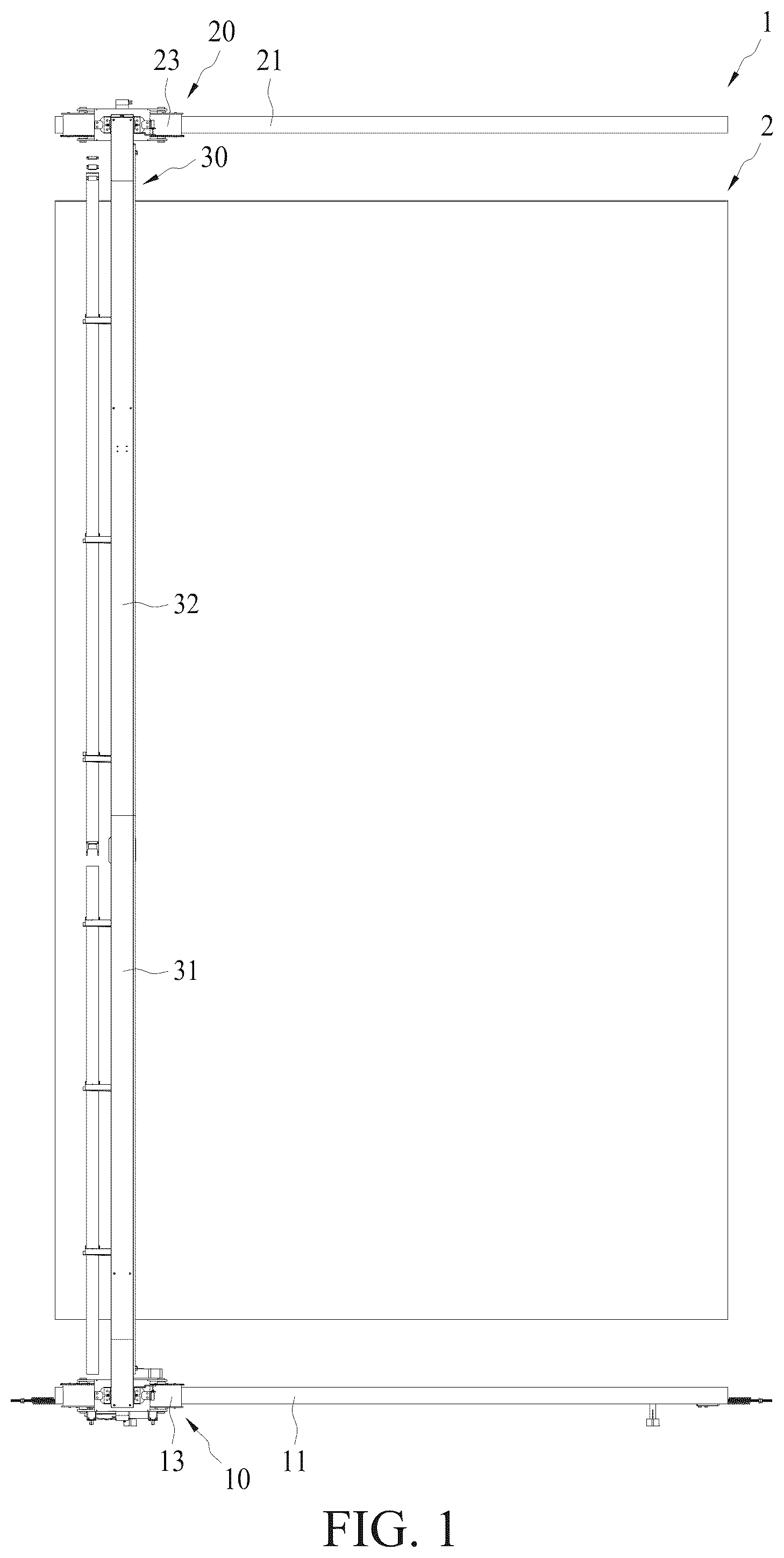 Patent US12496623 Figure 1 – Machine for cleaning solar panels