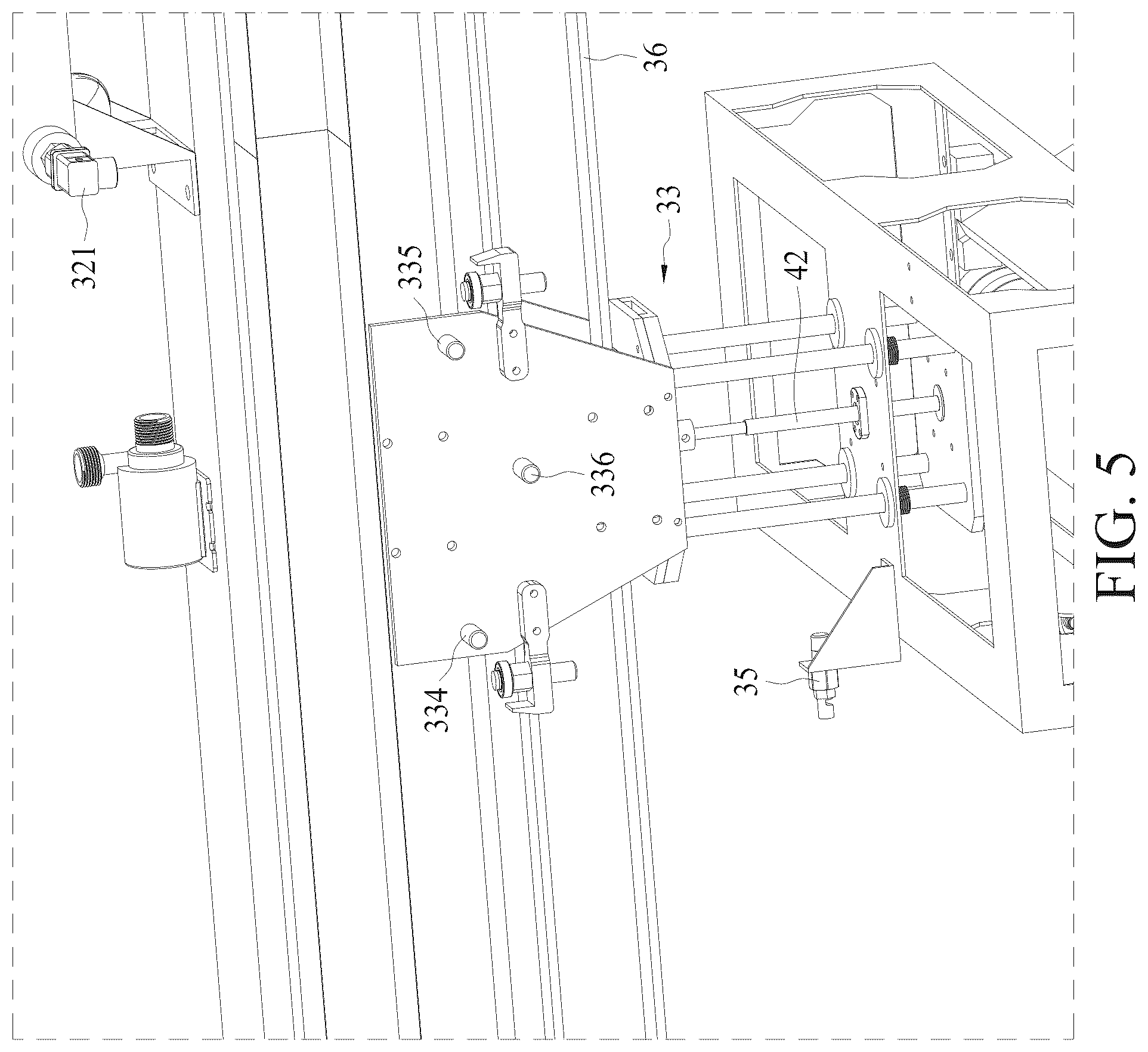 Patent US12496623 Figure 6 – Machine for cleaning solar panels