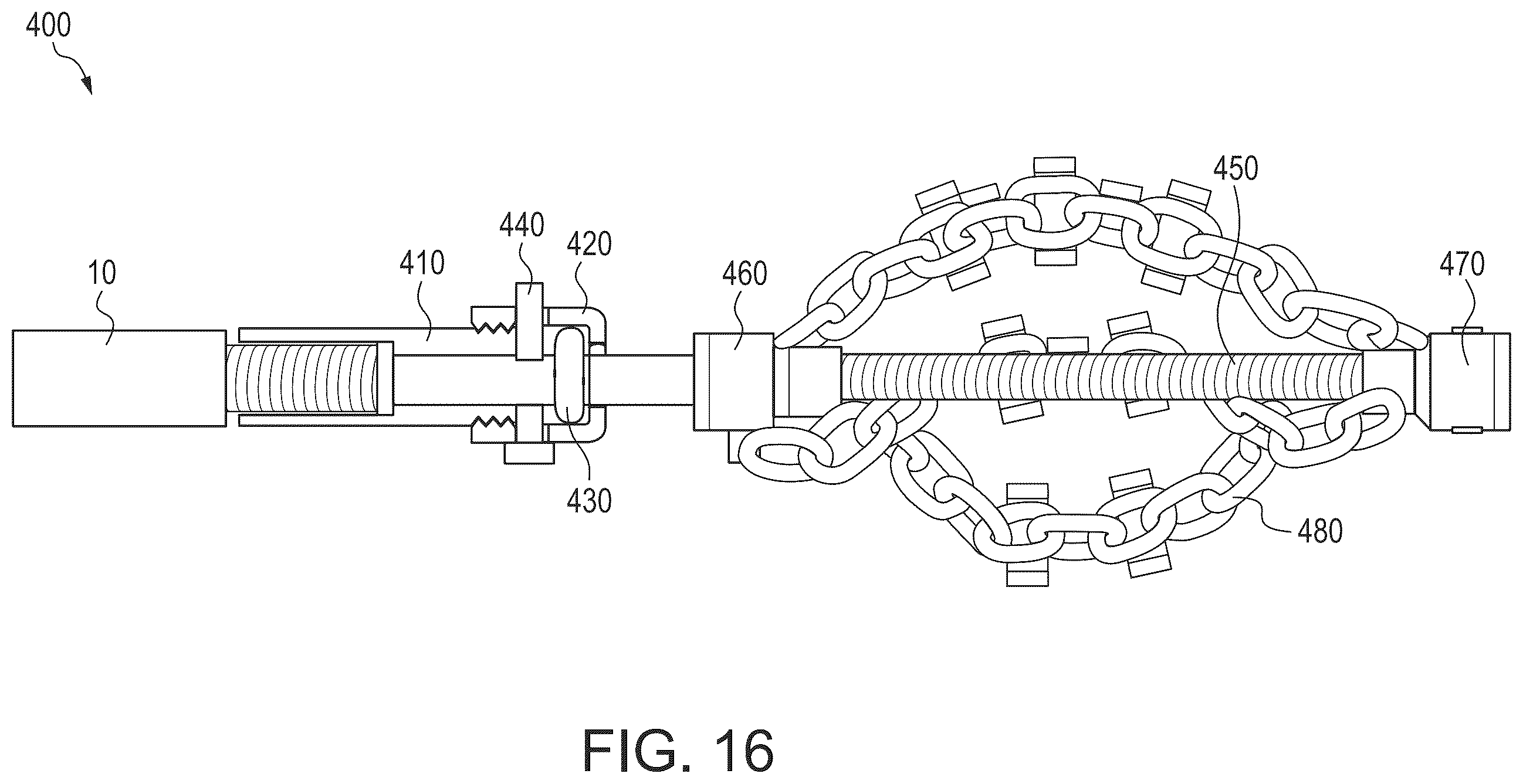 Patent US12496624 Figure 15 – Torque limiter for powered drain cleaner