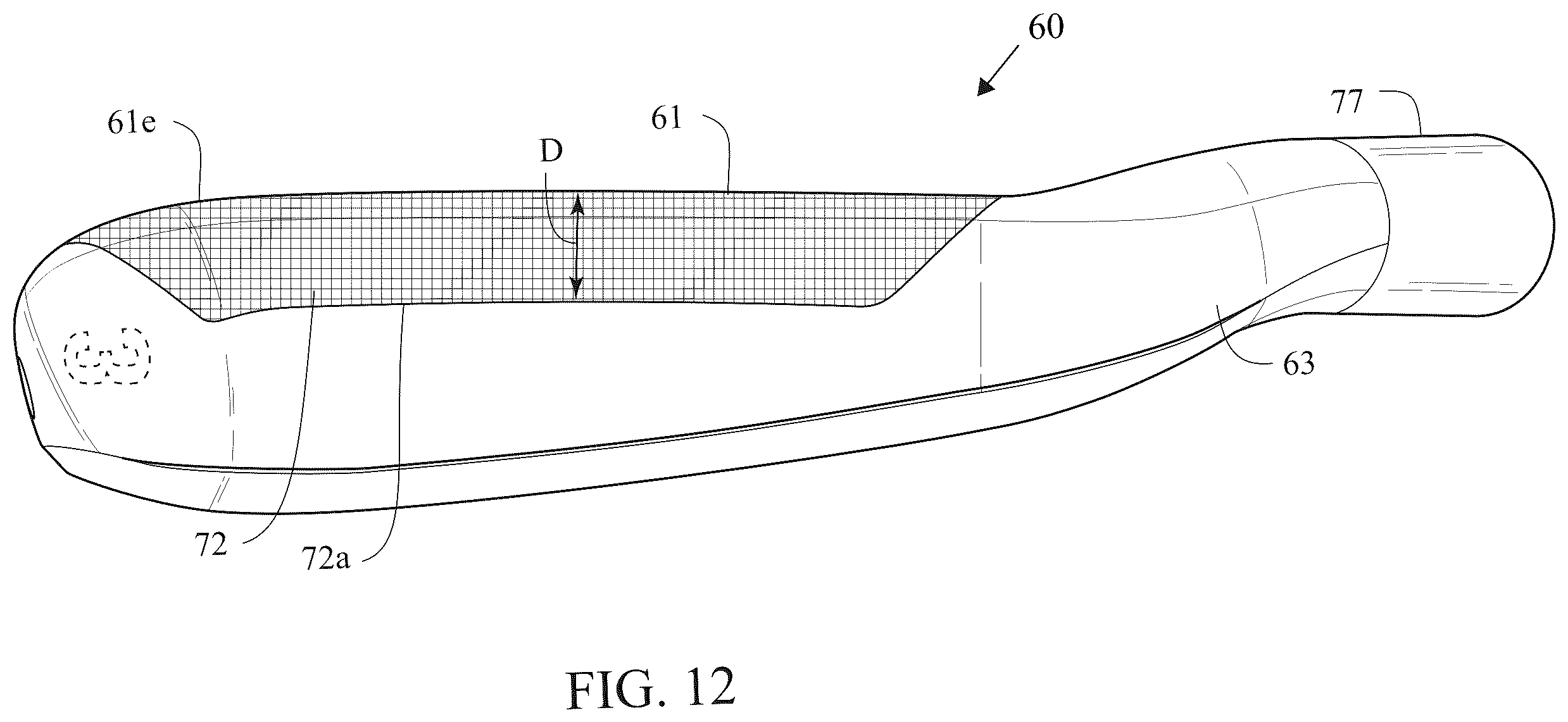 Patent US12496646 Figure 12 – Golf club head with miter joint for brazing