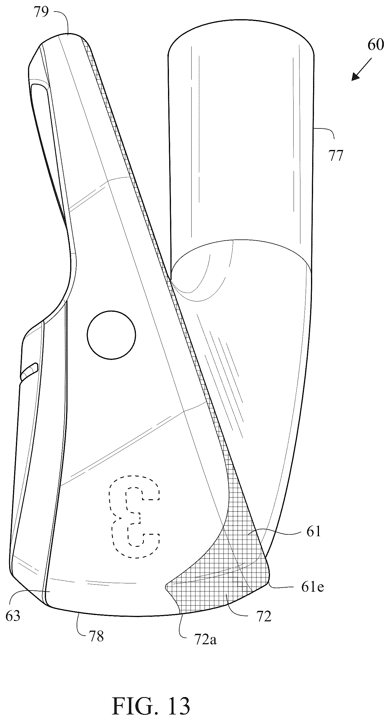 Patent US12496646 Figure 13 – Golf club head with miter joint for brazing