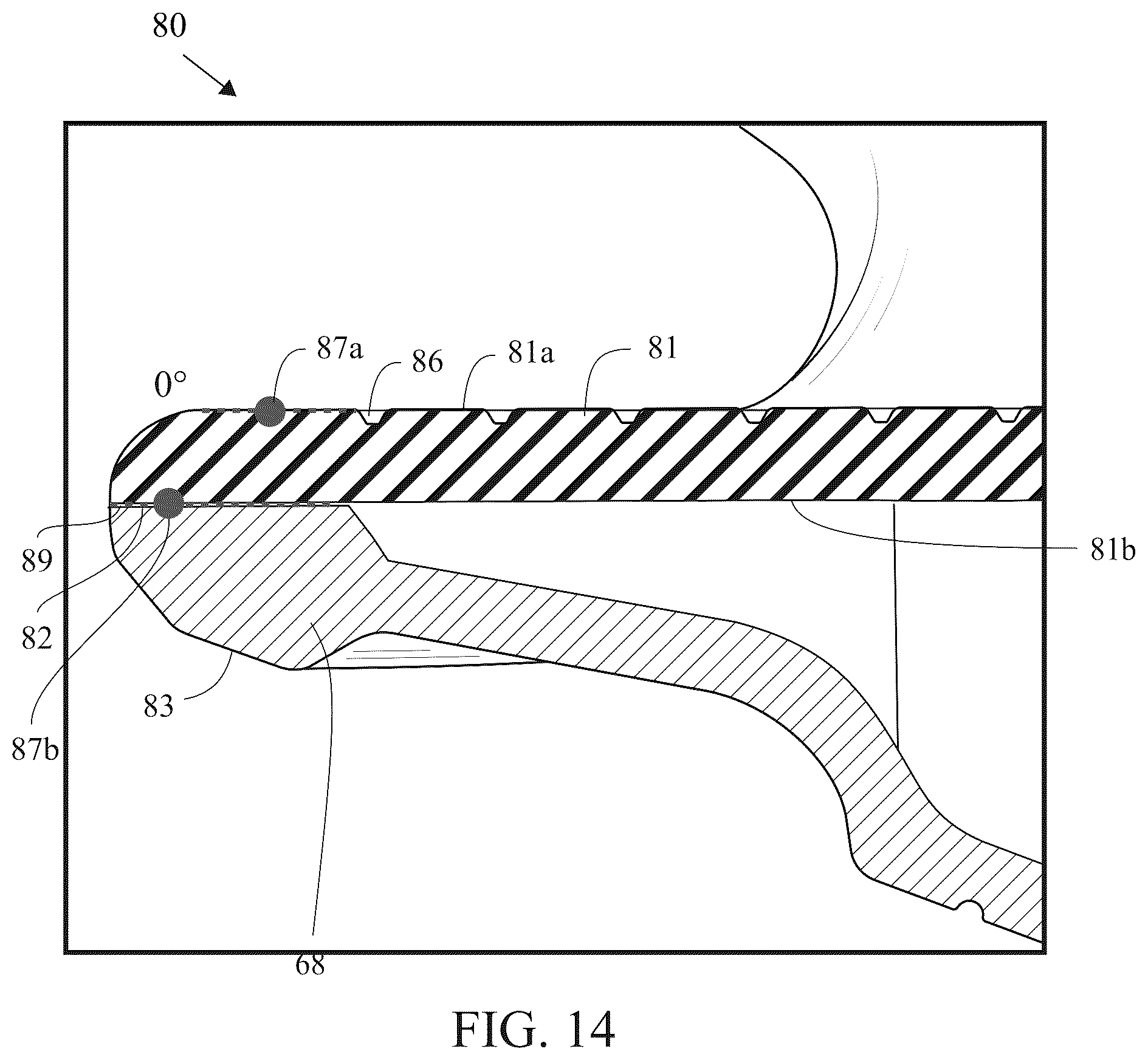 Patent US12496646 Figure 14 – Golf club head with miter joint for brazing
