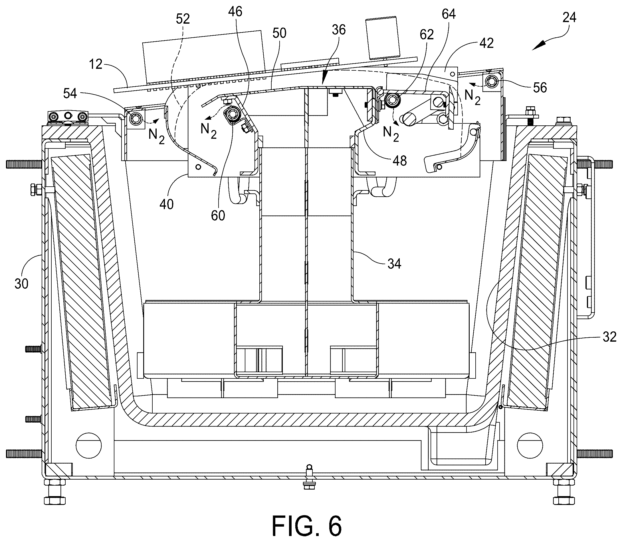 Patent US12496647 Figure 6 – Optimization of nitrogen diffusers for dross reduction in a wavesolder machine