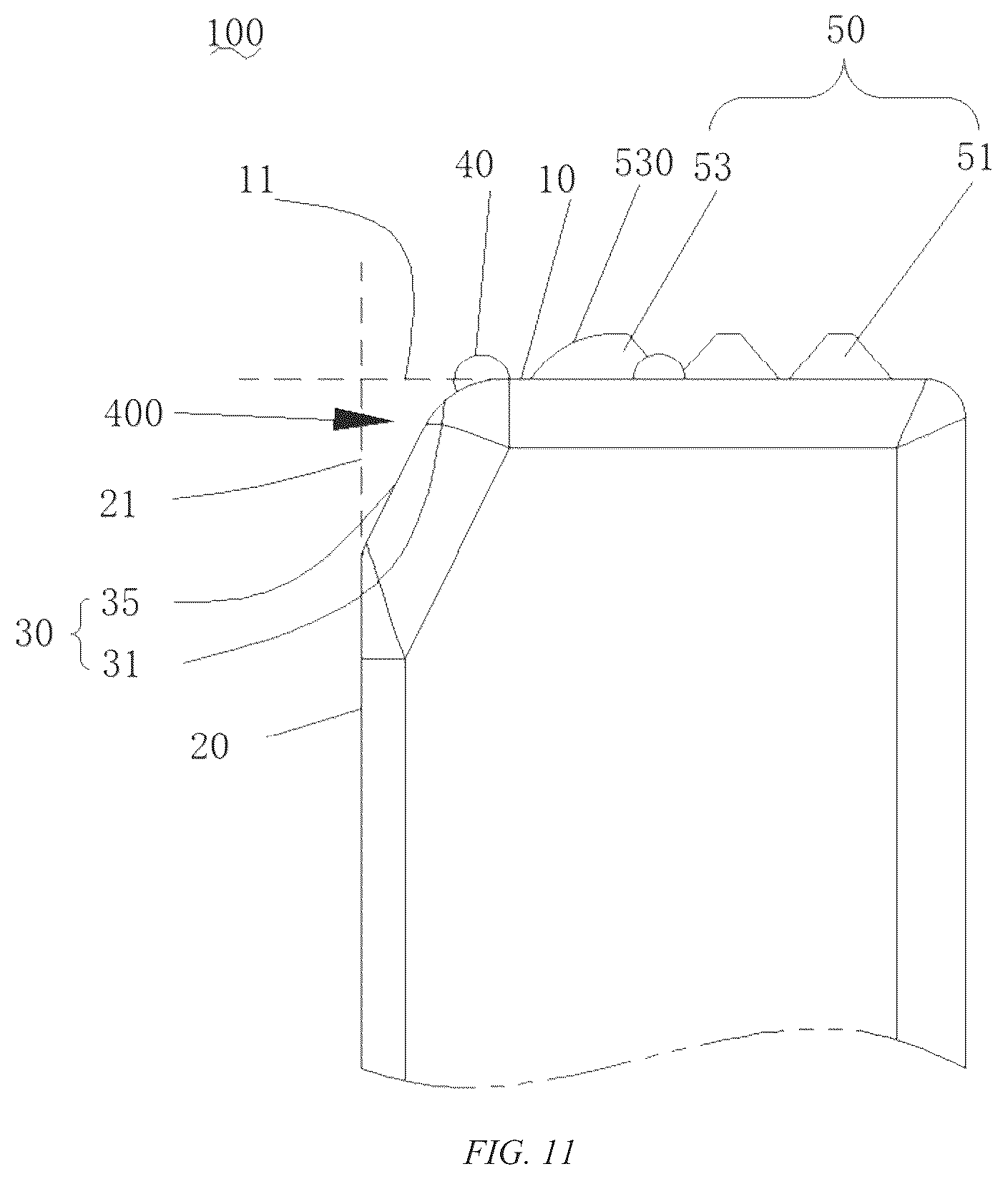 Patent US12496654 Figure 11 – Ultrasonic welding head and welding device