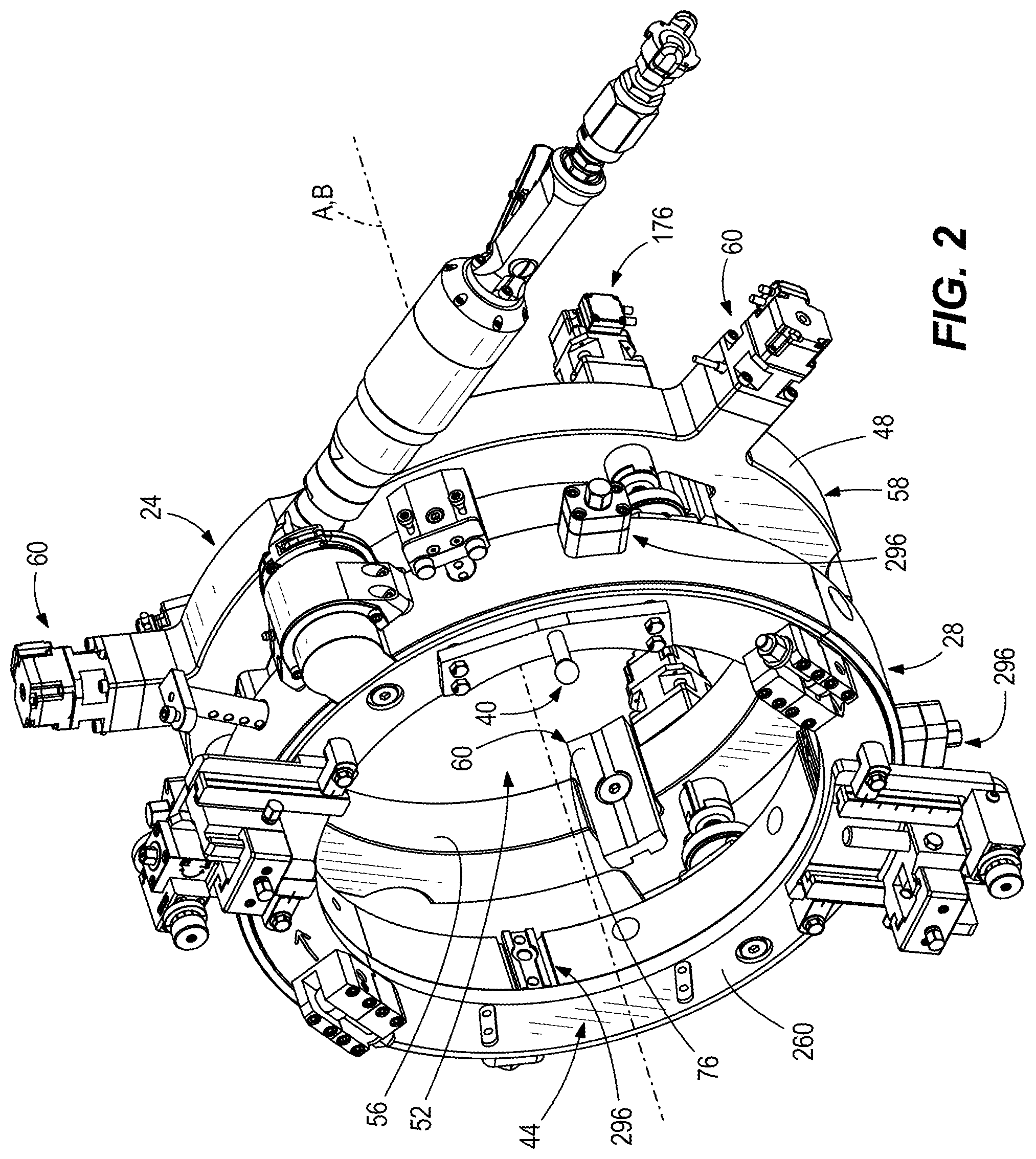 Patent US12496672 Figure 2 – Pipe machining system for positioning pipe machining apparatus in three-dimensional coordinate system