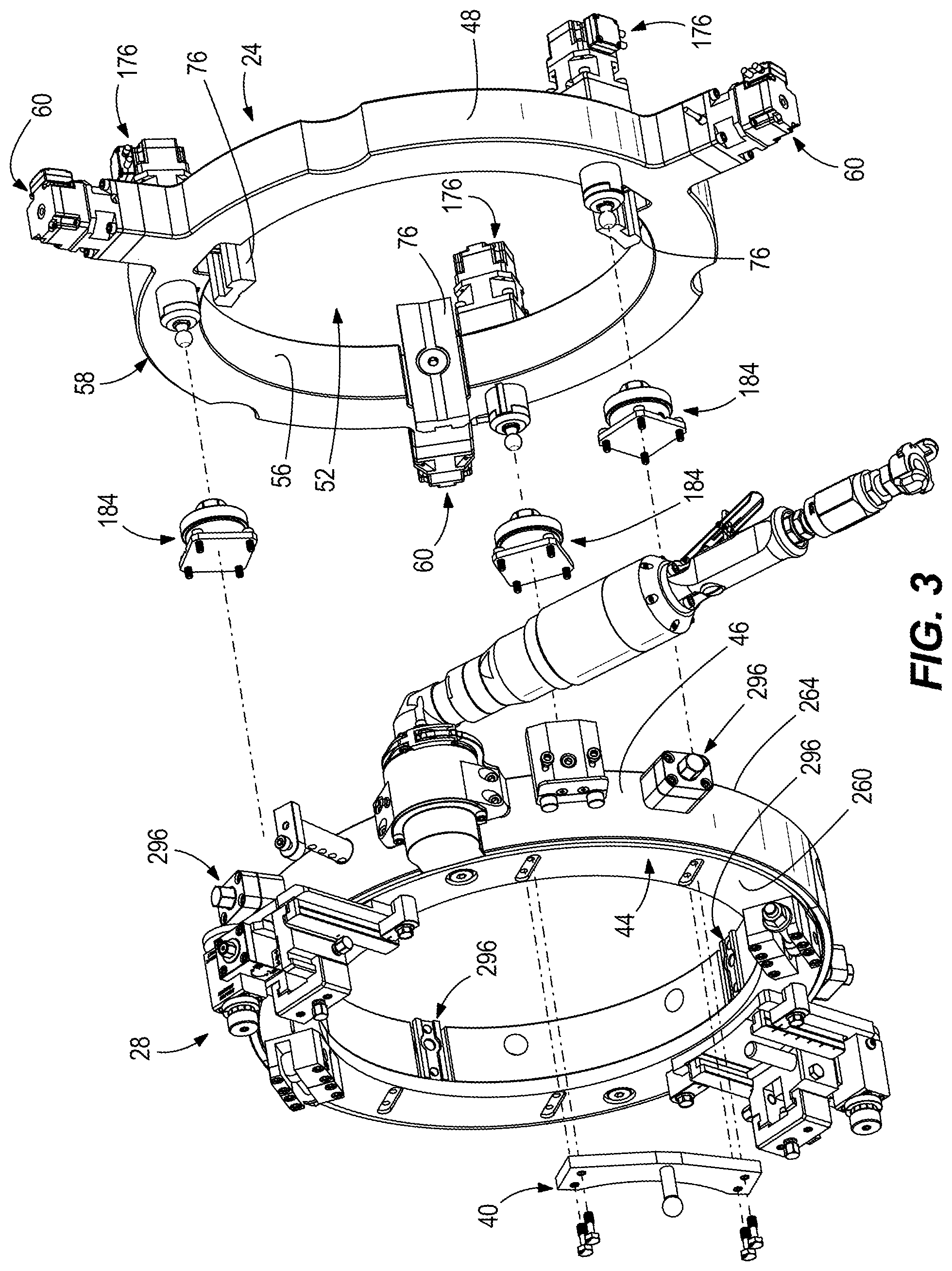 Patent US12496672 Figure 3 – Pipe machining system for positioning pipe machining apparatus in three-dimensional coordinate system
