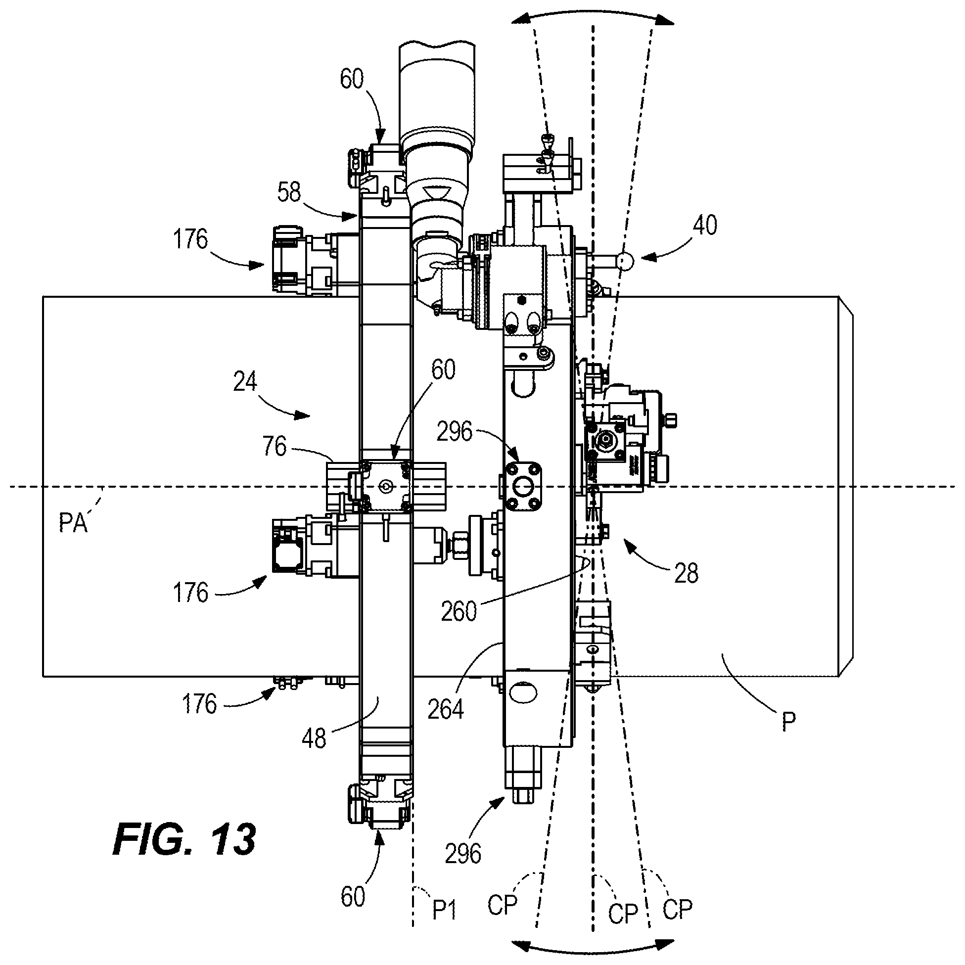 Patent US12496672 Figure 15 – Pipe machining system for positioning pipe machining apparatus in three-dimensional coordinate system