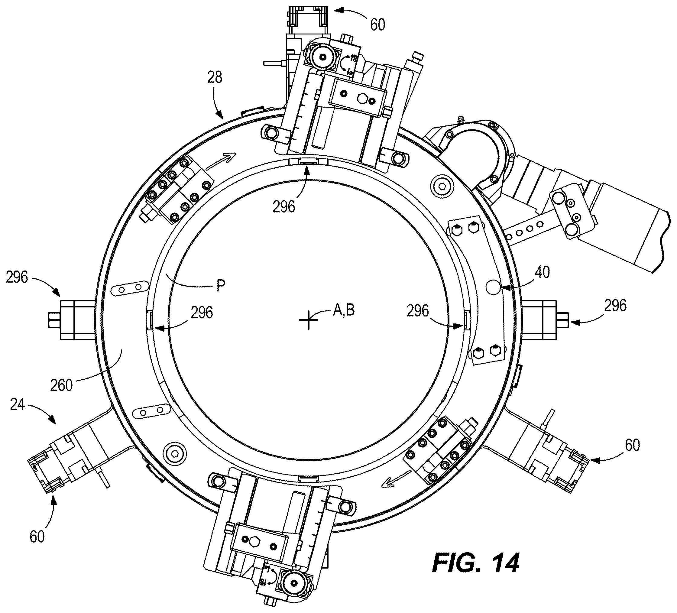 Patent US12496672 Figure 16 – Pipe machining system for positioning pipe machining apparatus in three-dimensional coordinate system