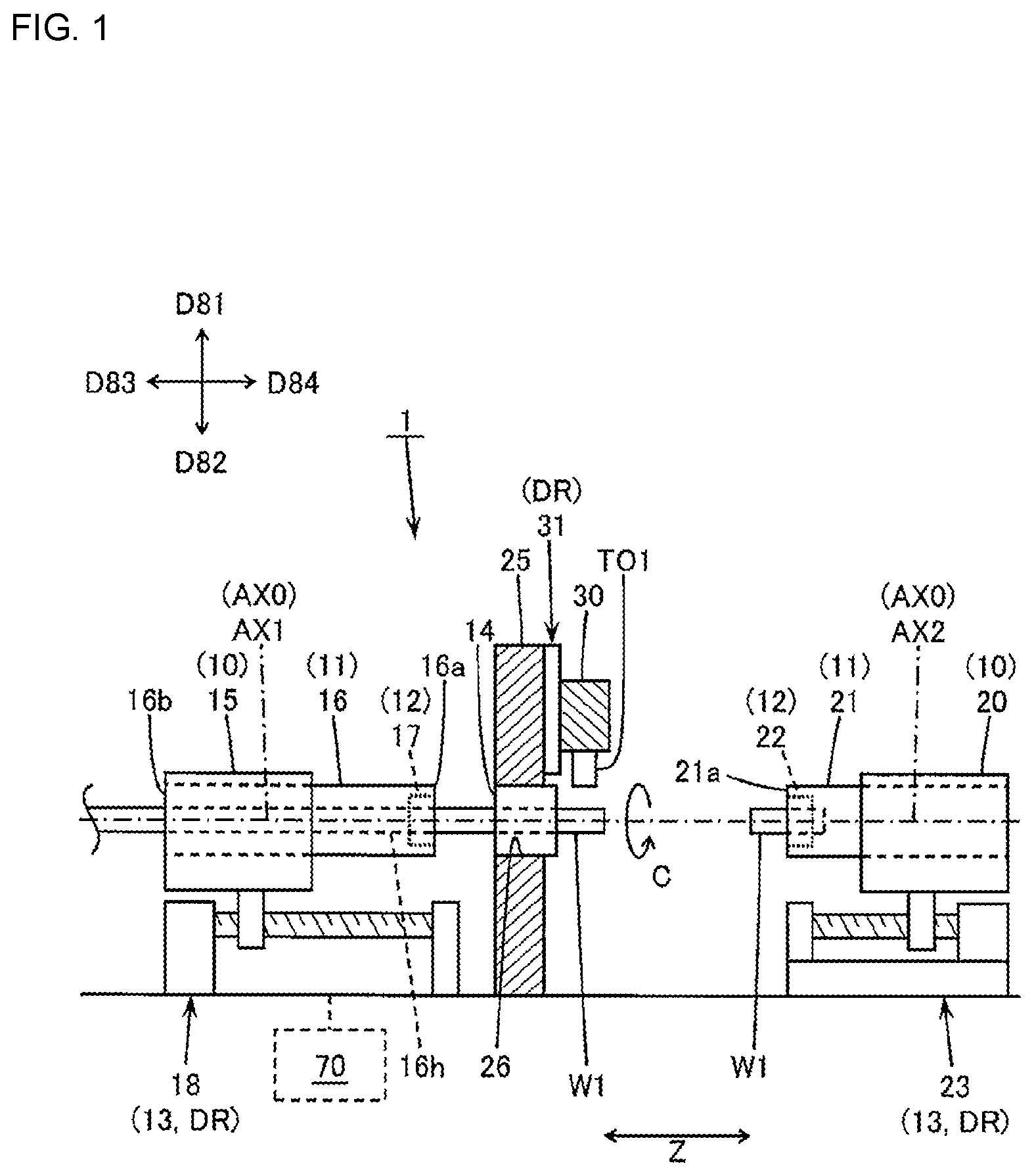 Patent US12496673 Figure 1 – Machine tool and method of deciding tool moving path