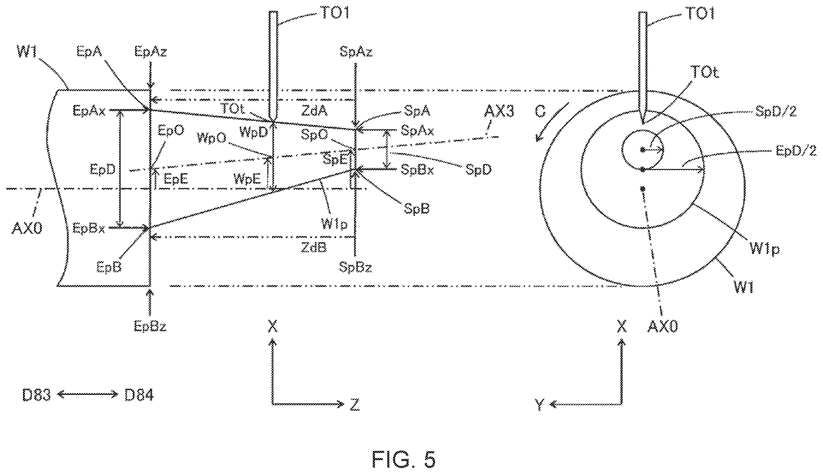 Patent US12496673 Figure 5 – Machine tool and method of deciding tool moving path