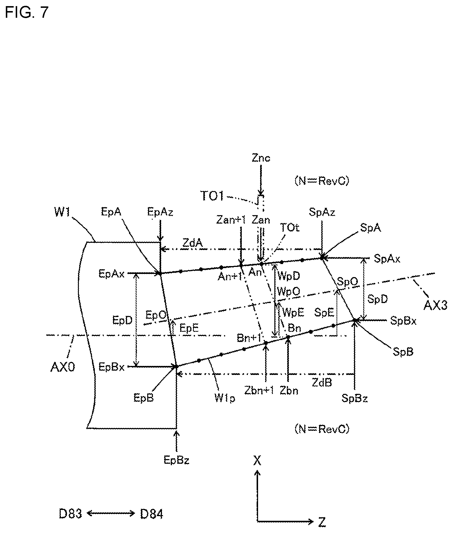 Patent US12496673 Figure 7 – Machine tool and method of deciding tool moving path