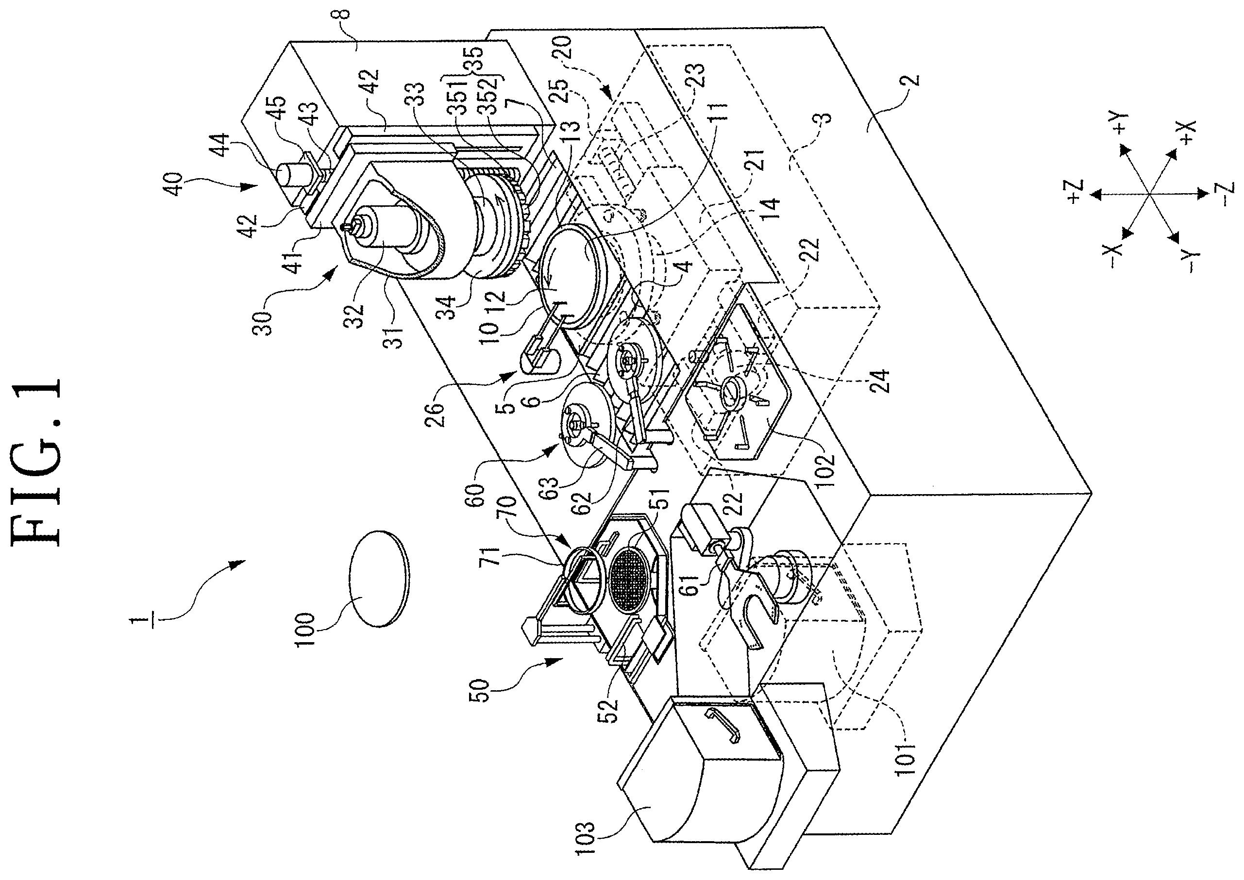 Patent US12496674 Figure 1 – Gettering layer forming device and processing apparatus