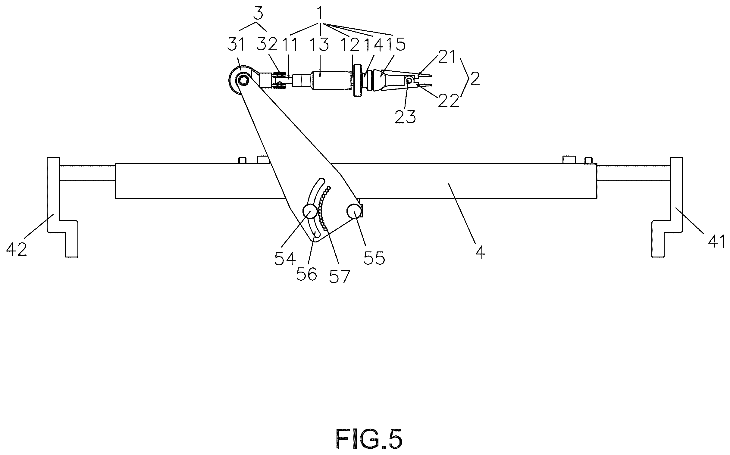 Patent US12496675 Figure 5 – Tool clamping assembly and sharpener