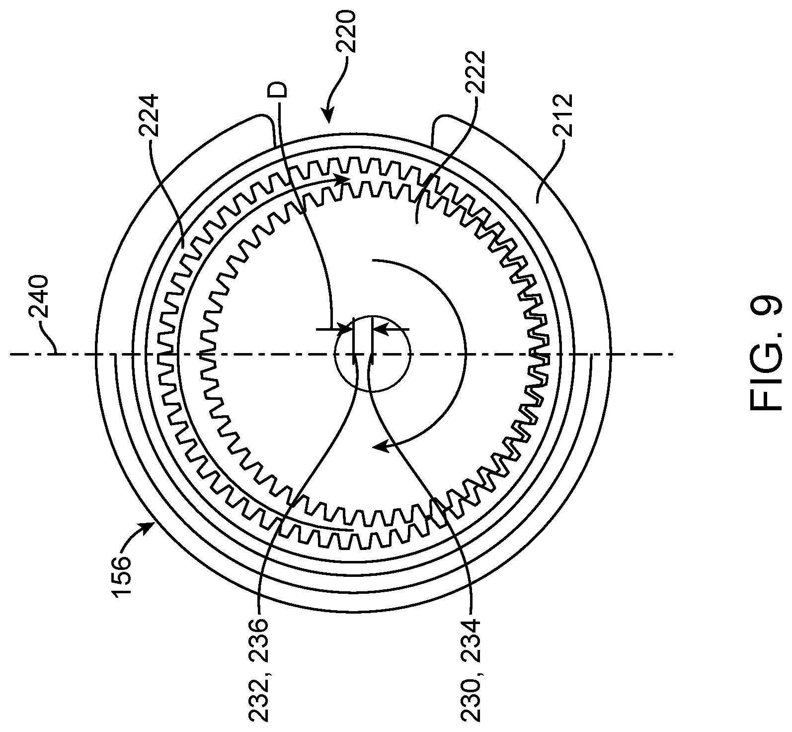 Patent US12496682 Figure 9 – Die grinder with an offset gear transmission