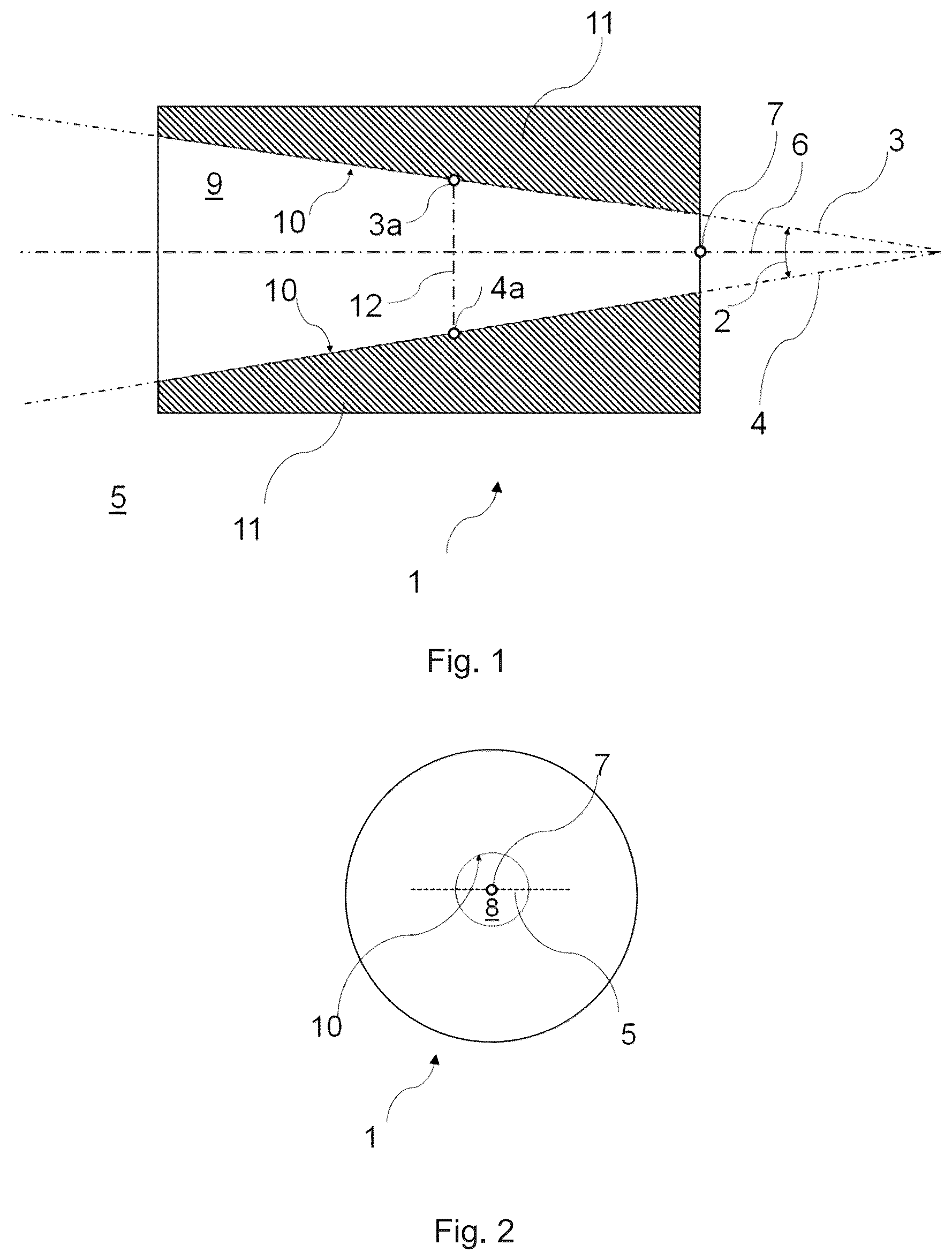 Patent US12496684 Figure 1 – Focusing tube, and use thereof