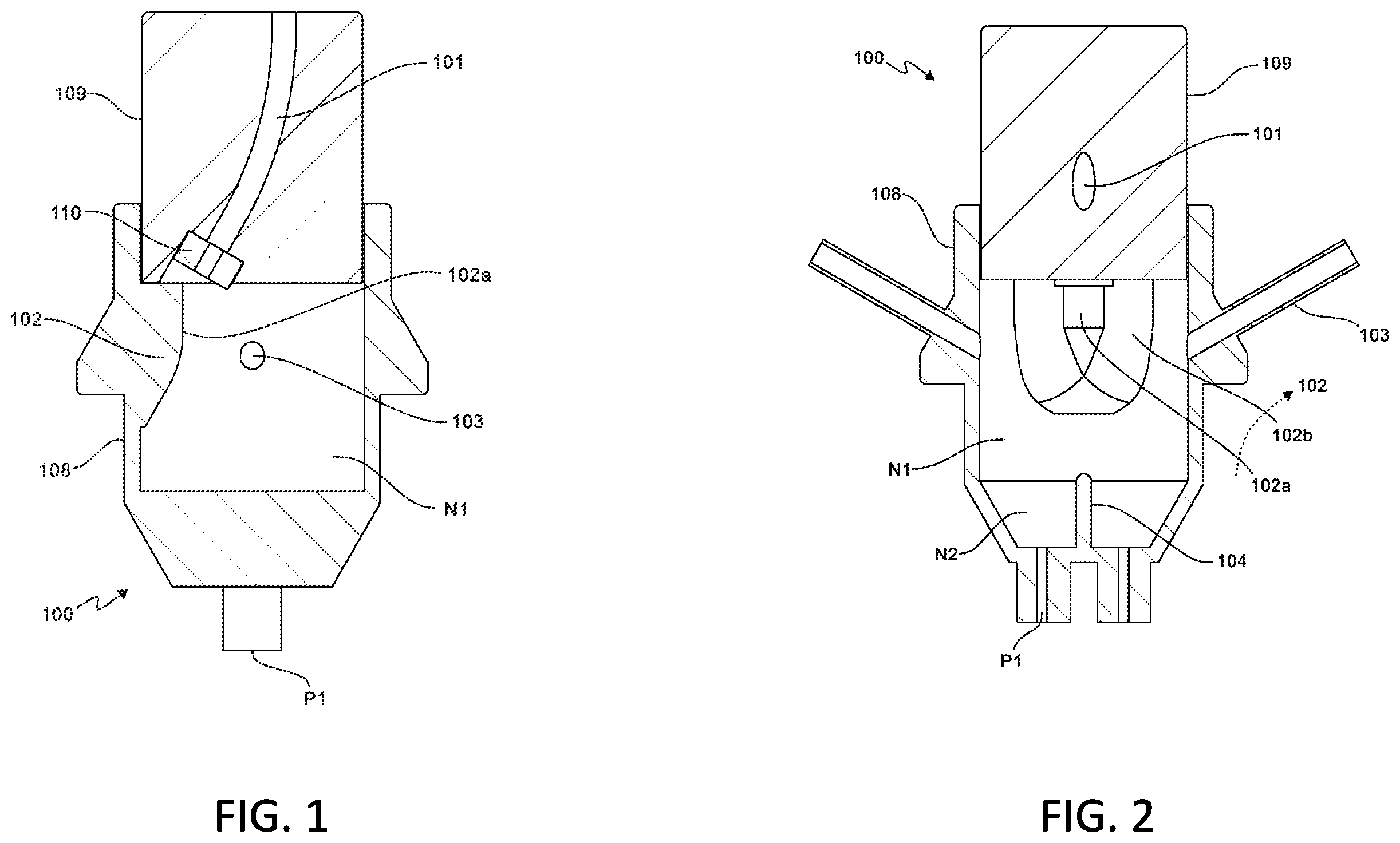 Patent US12496685 — Abrasive water jet nozzle for strengthening — Figure 1