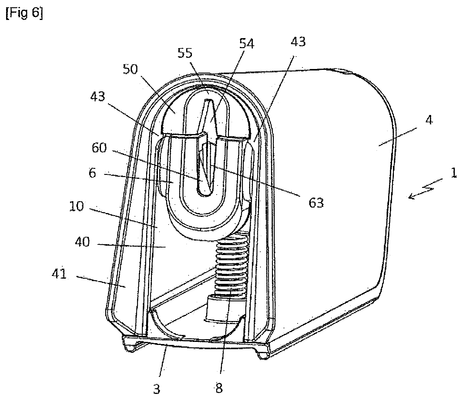 Patent US12496687 Figure 3 – Sharpening sheath adapted to receive a knife, and combination of such a sheath and a knife