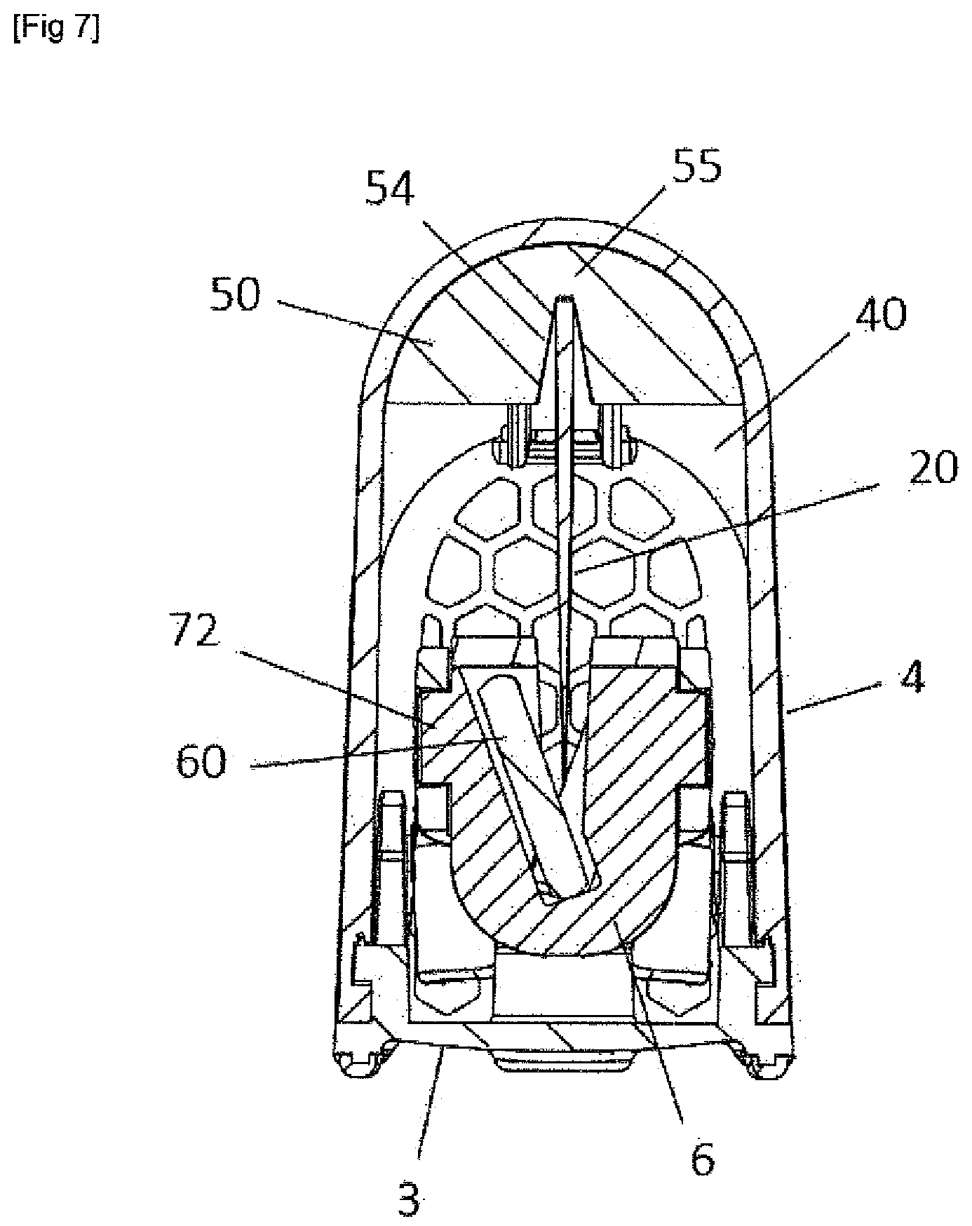 Patent US12496687 Figure 4 – Sharpening sheath adapted to receive a knife, and combination of such a sheath and a knife