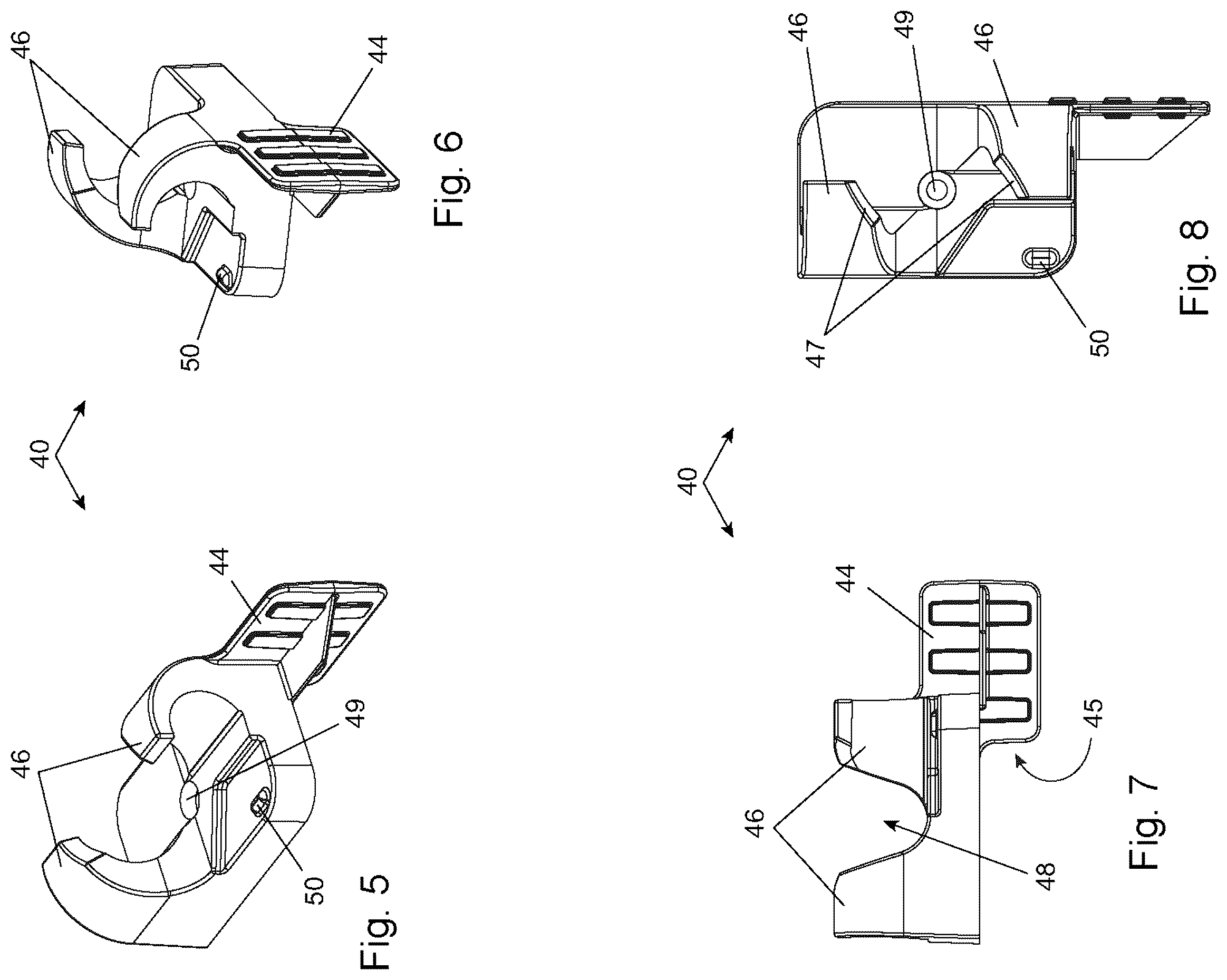 Patent US12496701 Figure 3 – Folding stand with securing mechanism