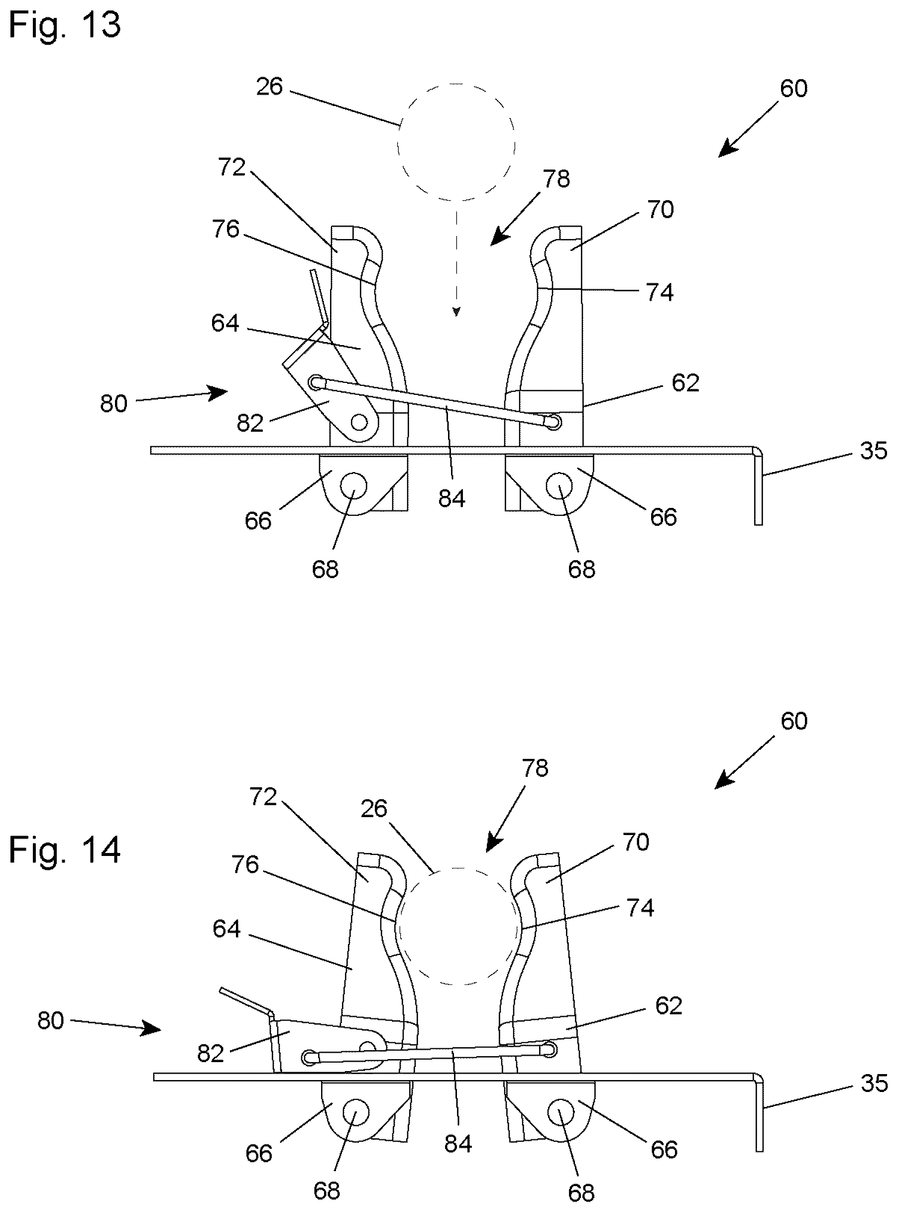 Patent US12496701 Figure 8 – Folding stand with securing mechanism