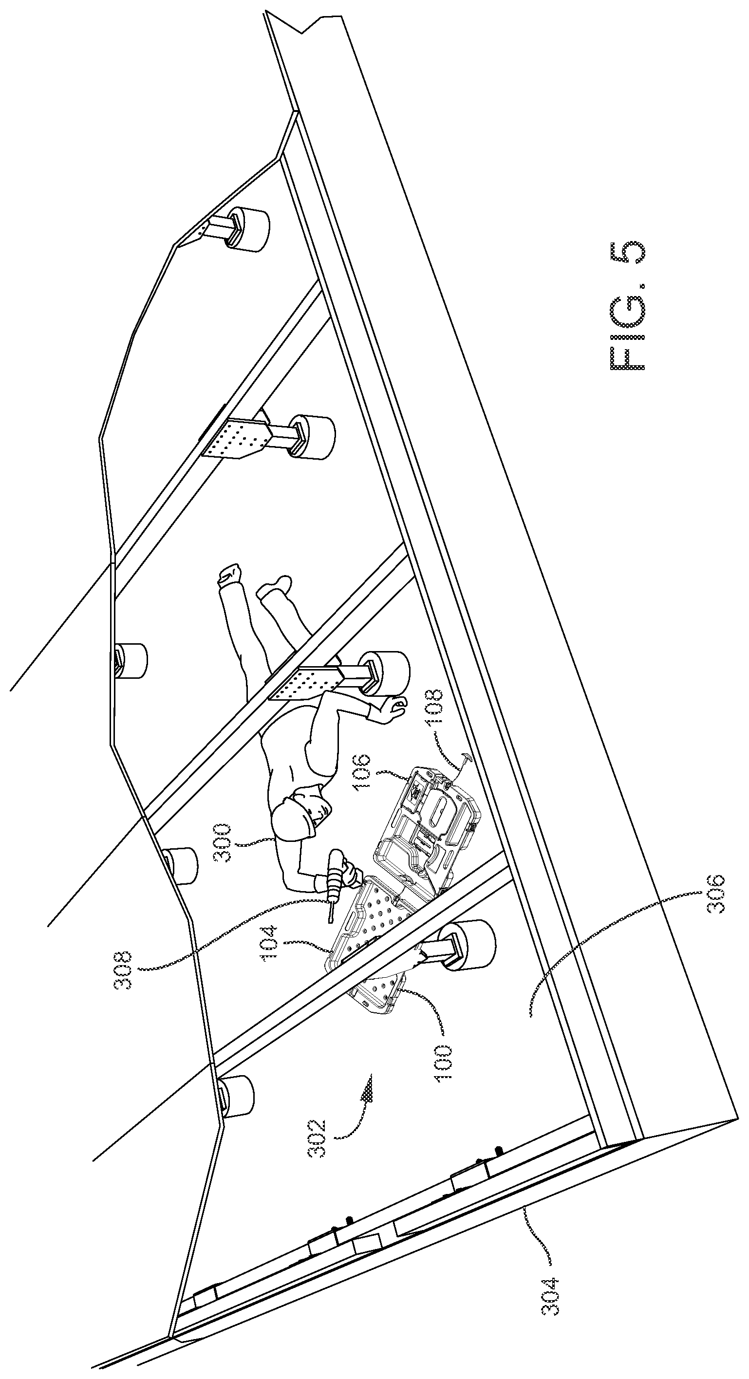 Patent US12496702 Figure 4 – Sled systems for cutting stored materials and for storing elongated and flexible supplies