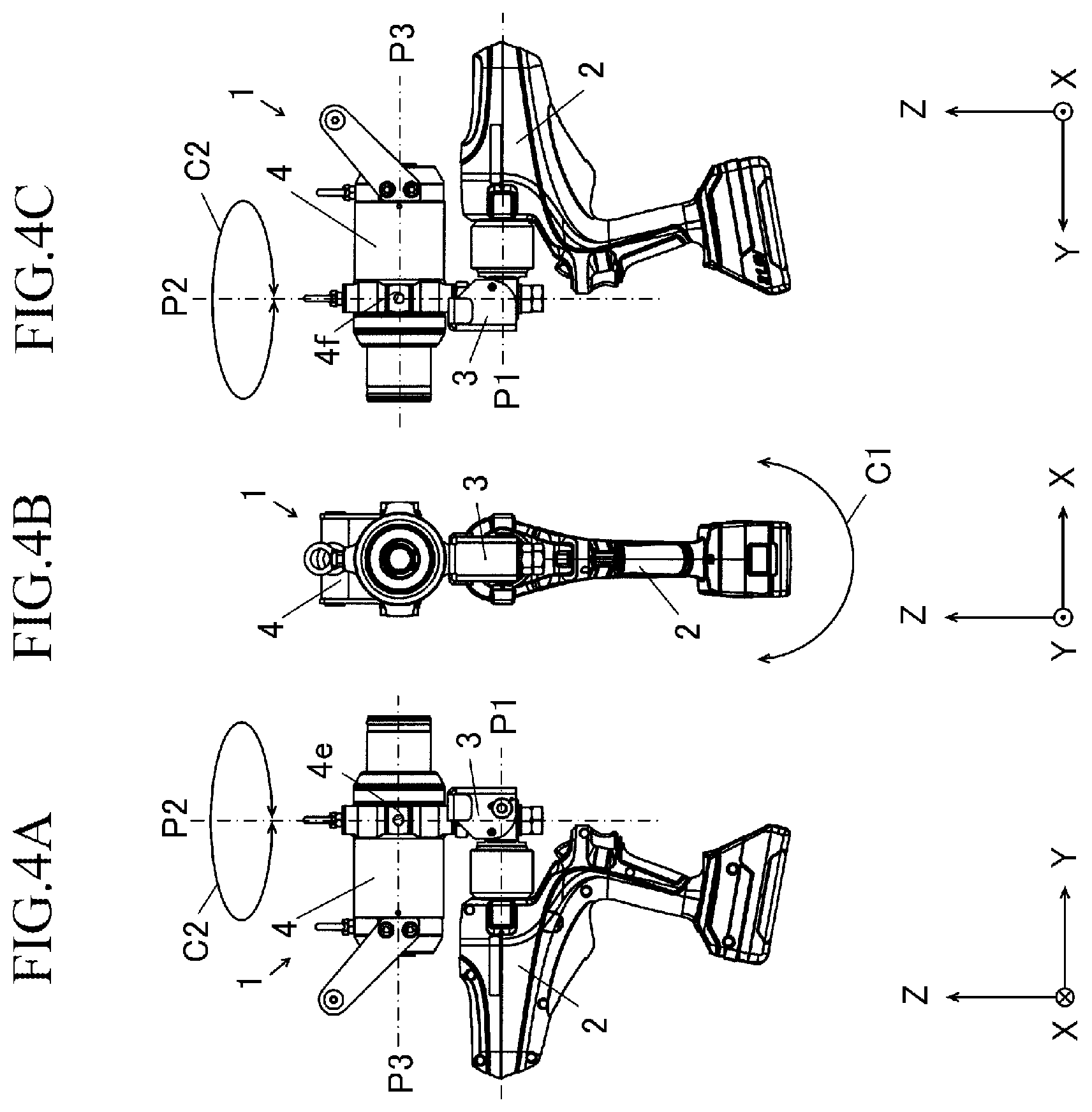 Patent US12496703 Figure 4 – Electric tool