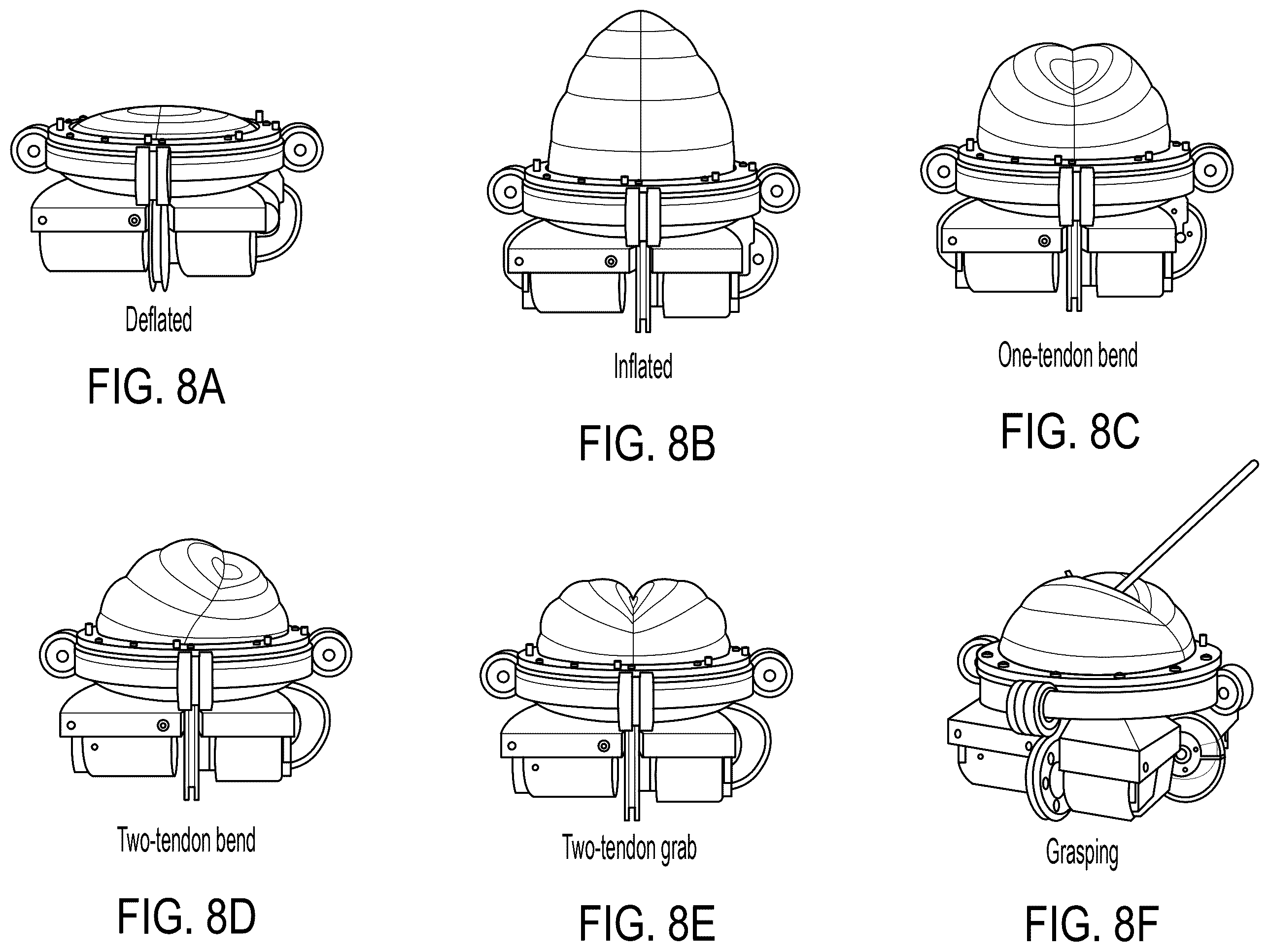Patent US12496706 Figure 11 – Sliding tendons for high-strain elastomer actuators