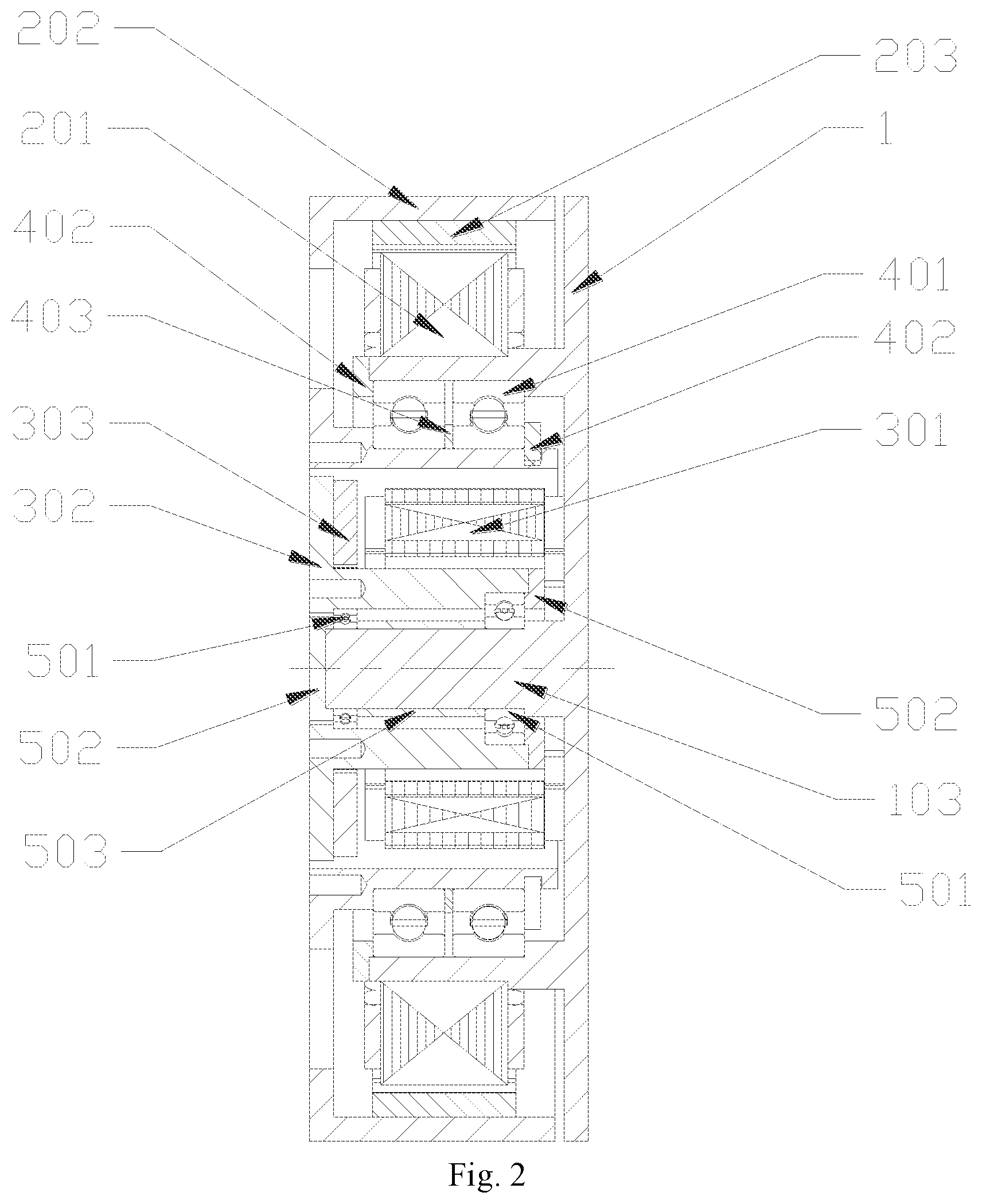 Patent US12496707 Figure 2 – Motor with two degrees of freedom and robot
