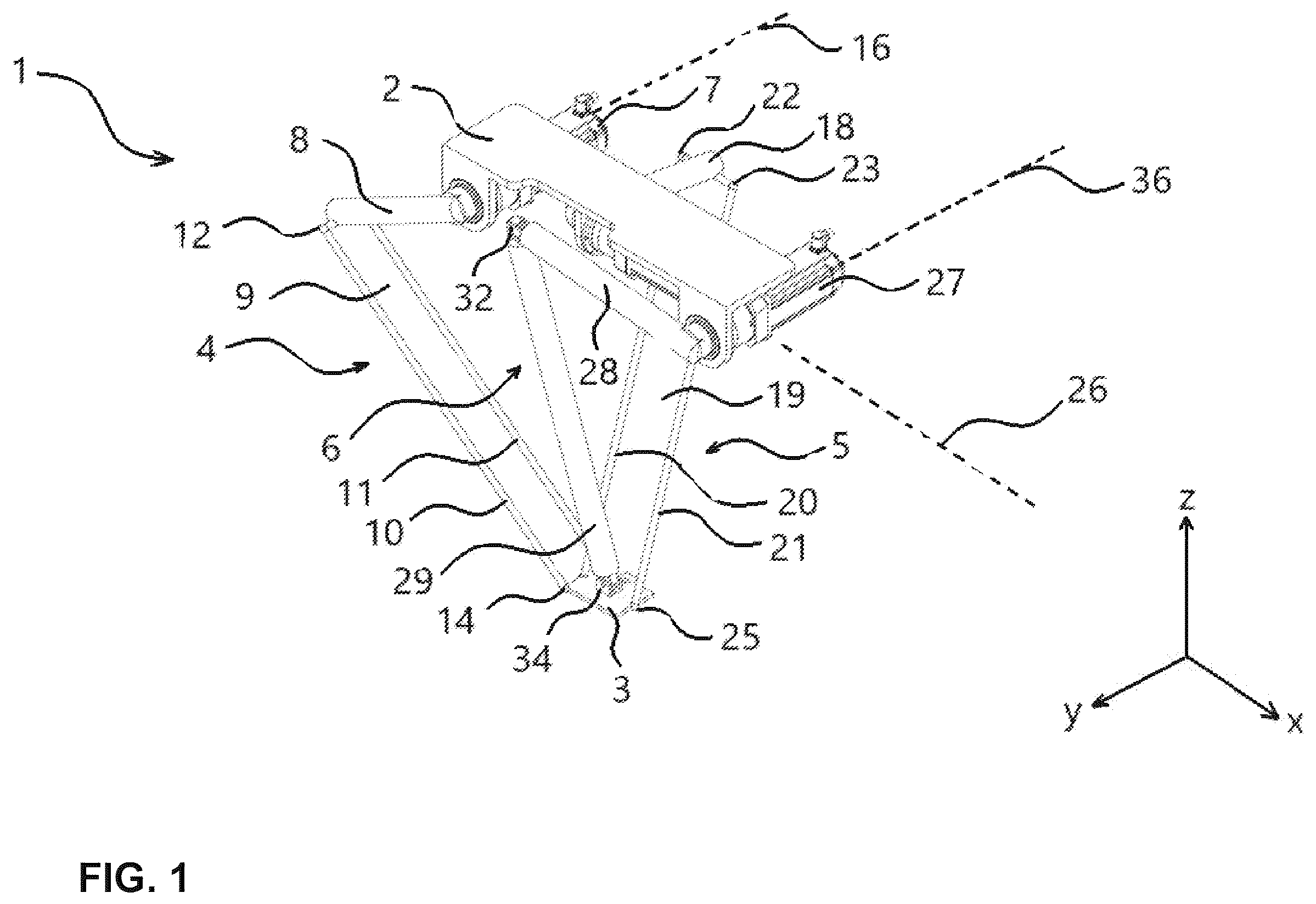Patent US12496709 Figure 1 – Industrial robot