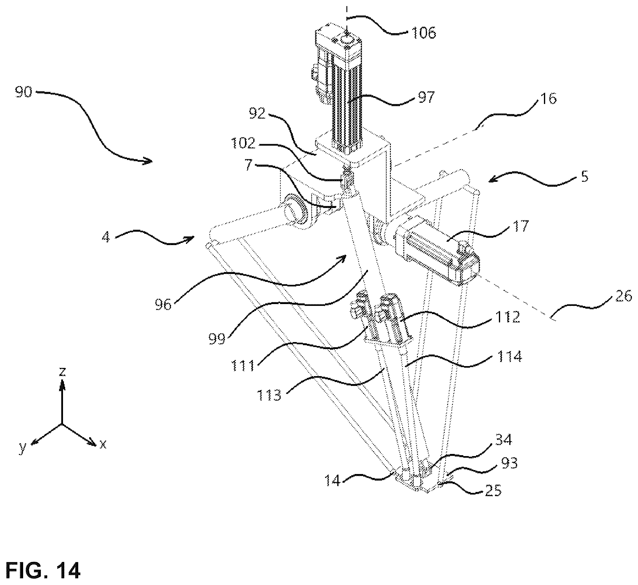 Patent US12496709 Figure 14 – Industrial robot