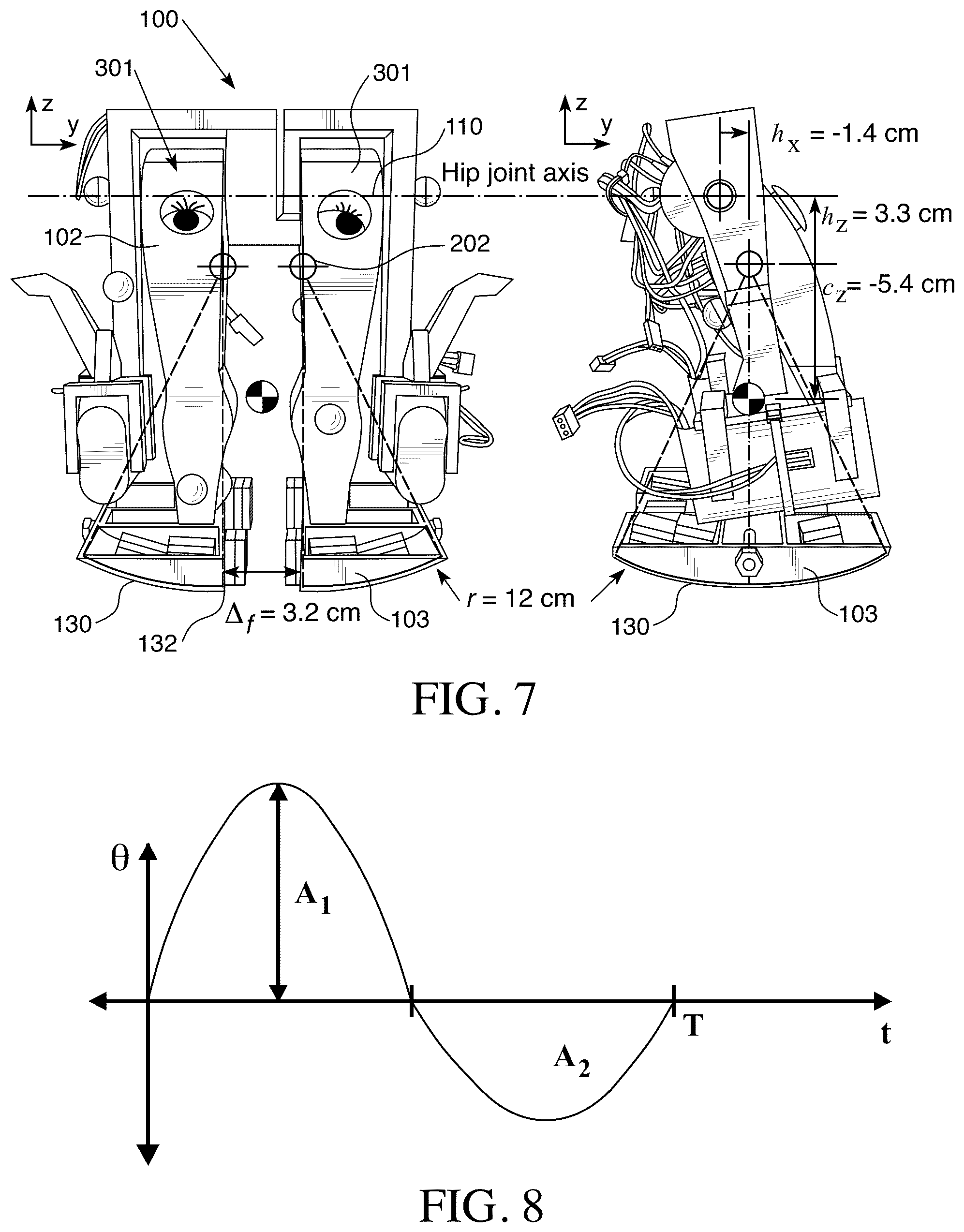 Patent US12496715 Figure 6 – Three-dimensional passive walking robot