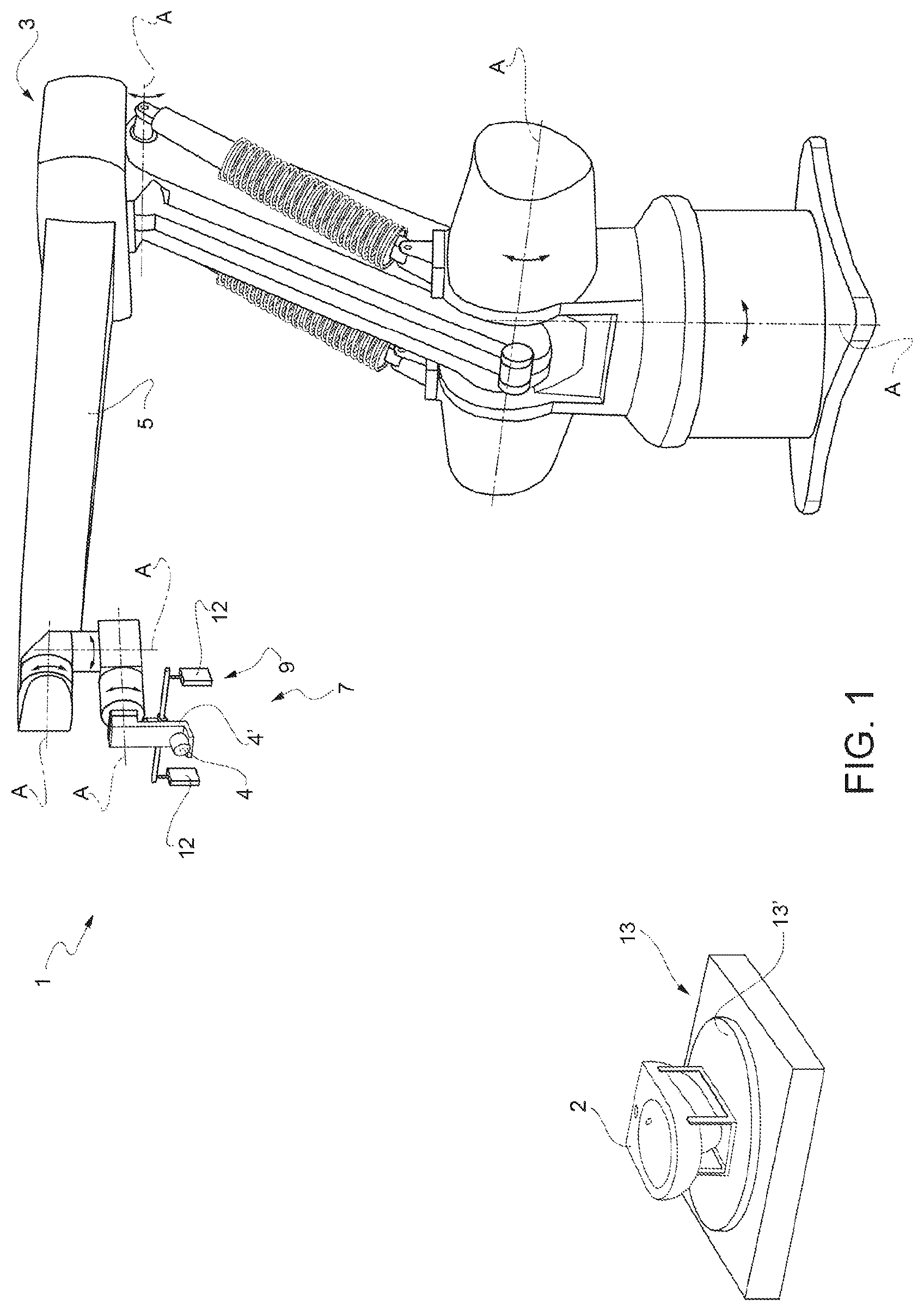 Patent US12496718 — Method to control, through direct teaching, a closed robotised system and relative processing plant — Figure 1
