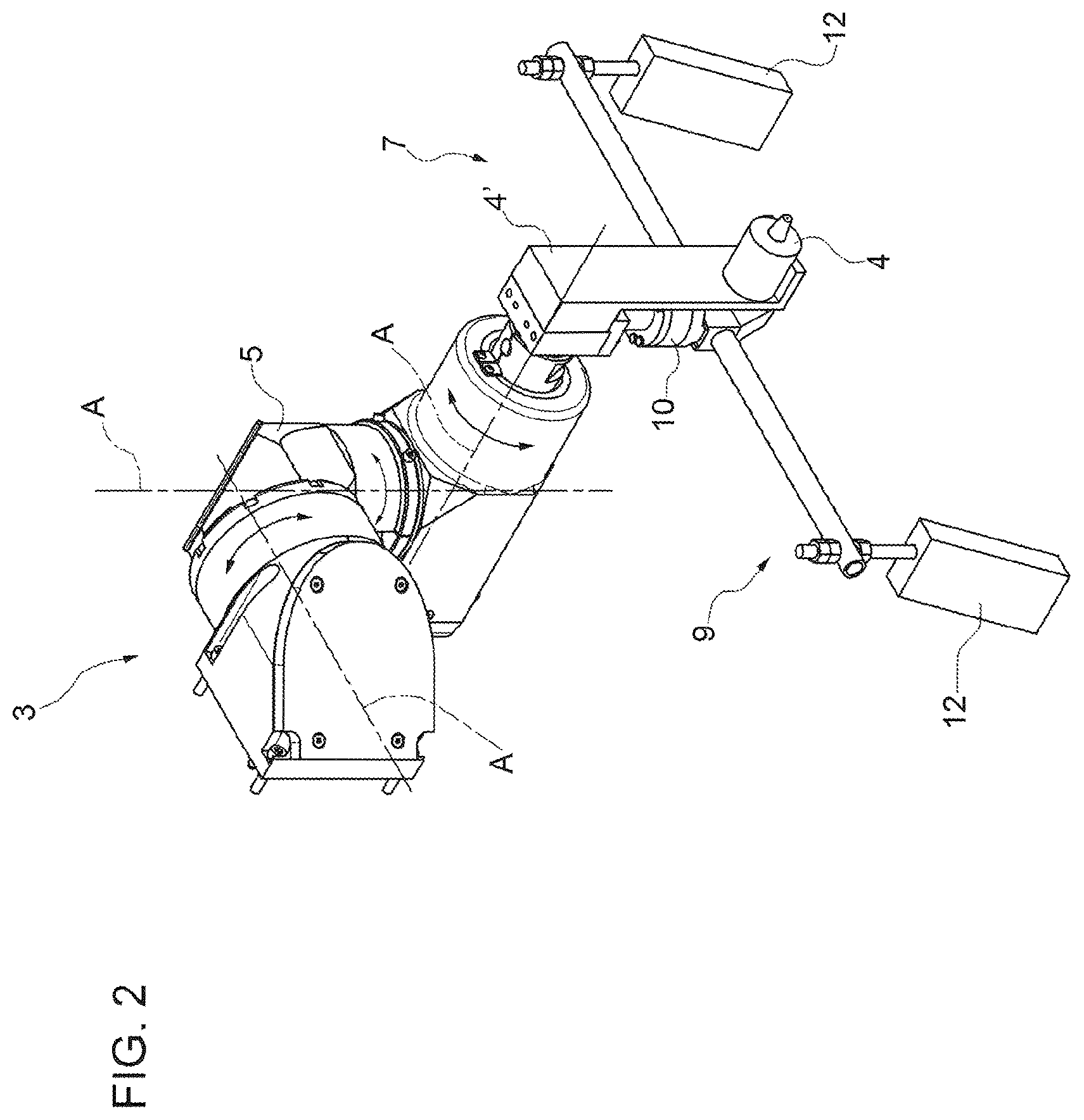Patent US12496718 Figure 2 – Method to control, through direct teaching, a closed robotised system and relative processing plant