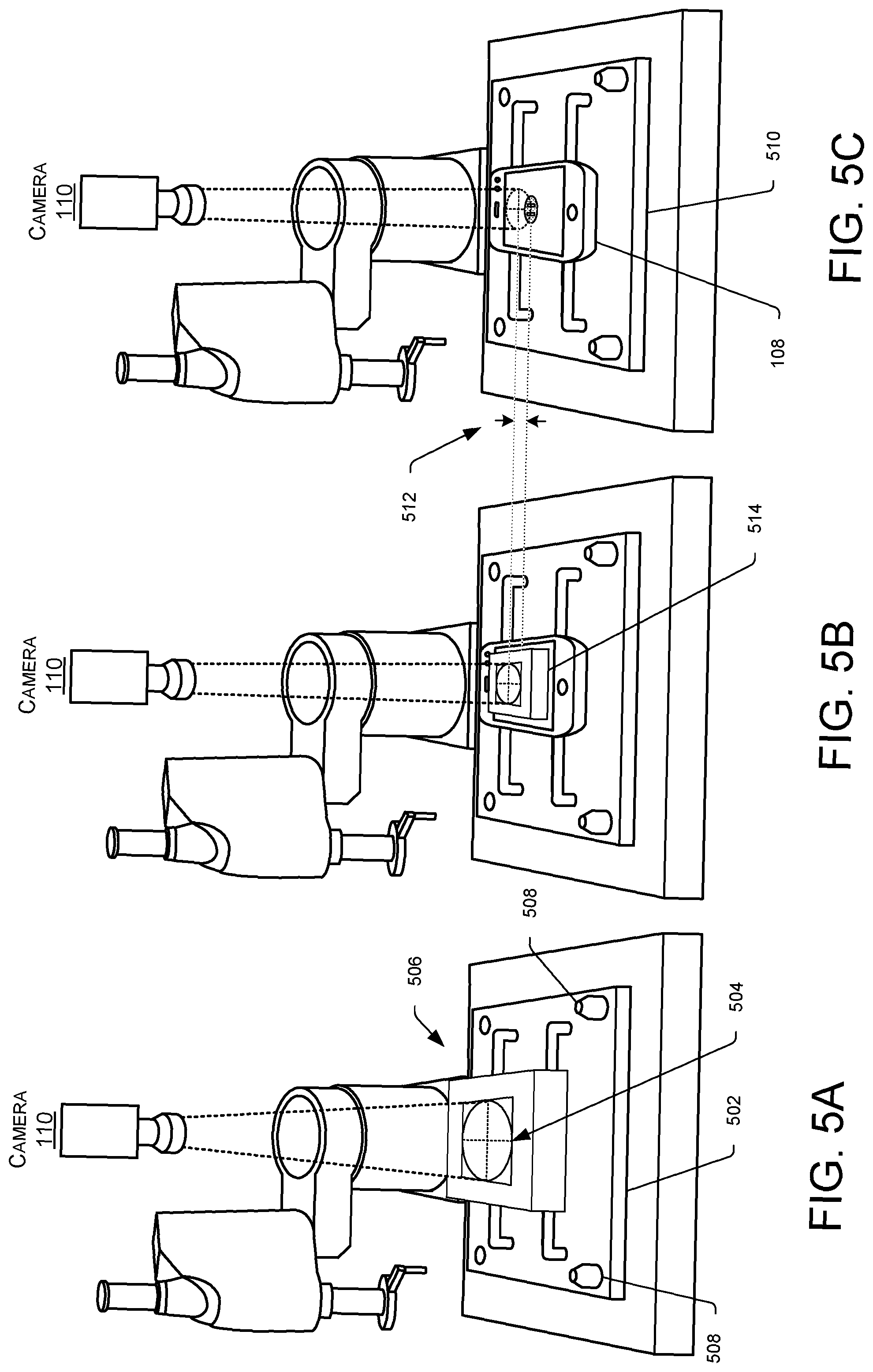 Patent US12496725 Figure 5 – Touch screen testing platform for engaging a dynamically positioned target feature