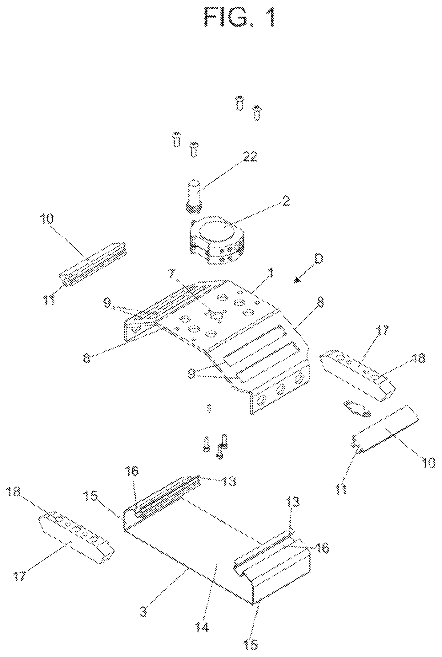 Patent US12496729 Figure 1 – Device for handling products in individual or grouped containers based on movement by elastic pressure in the top of the containers