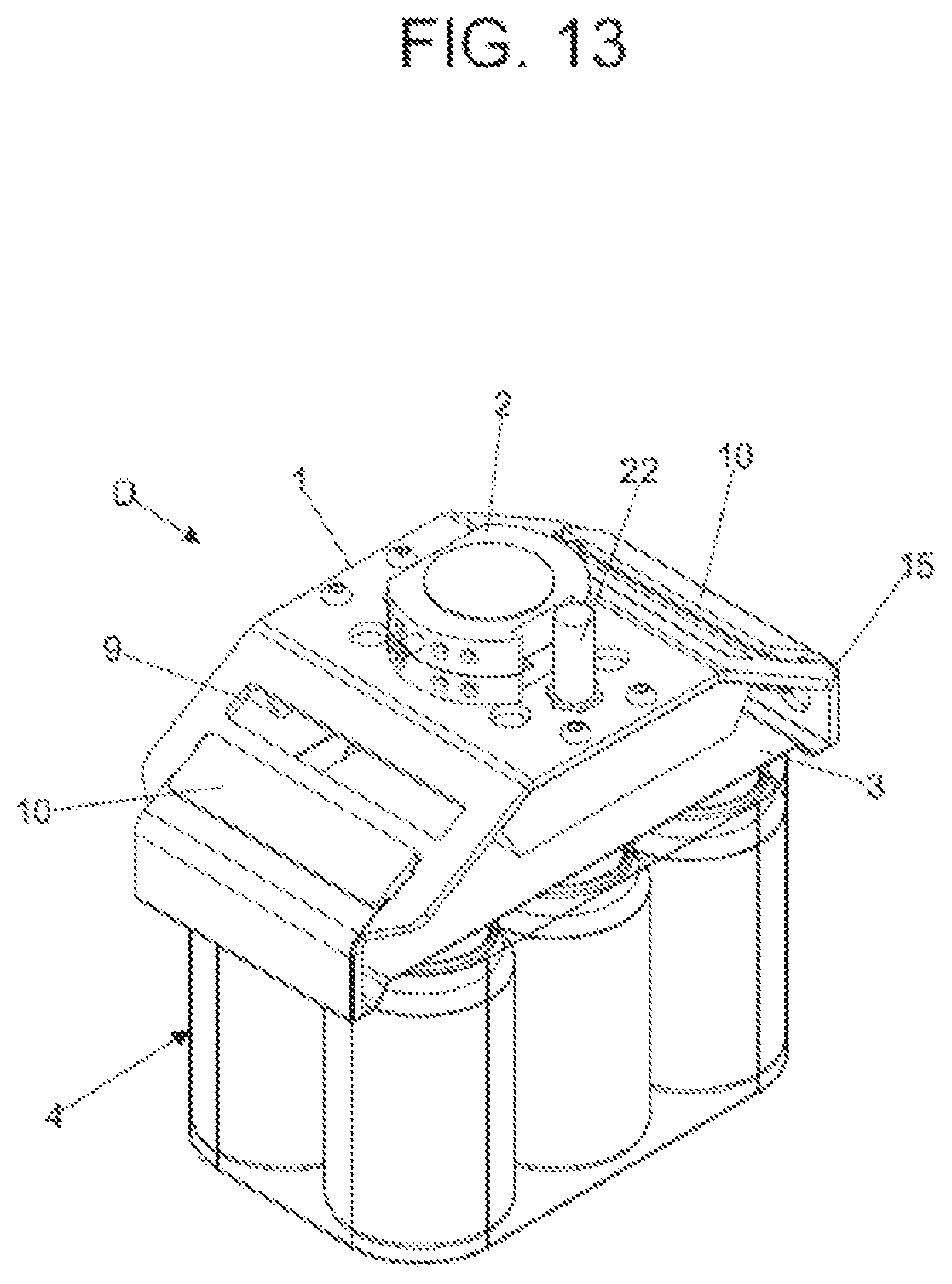 Patent US12496729 Figure 14 – Device for handling products in individual or grouped containers based on movement by elastic pressure in the top of the containers