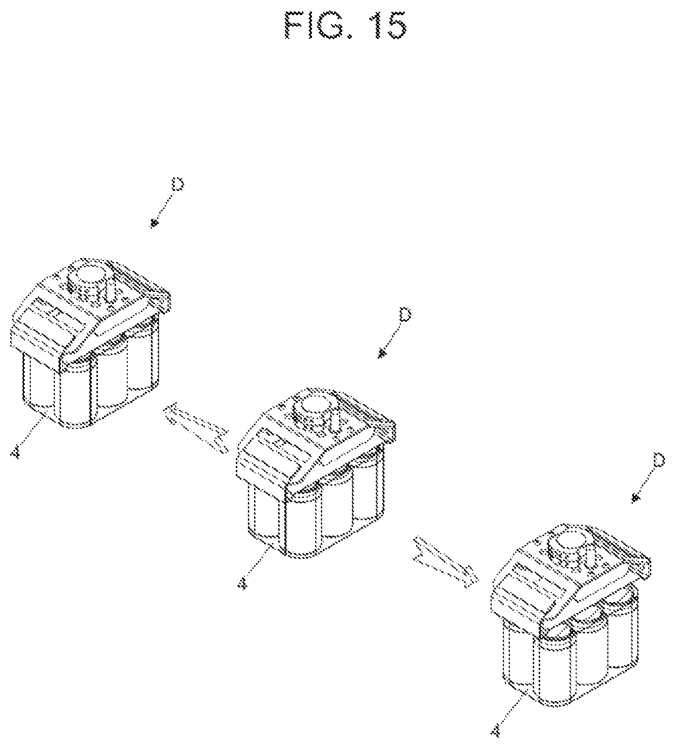 Patent US12496729 Figure 16 – Device for handling products in individual or grouped containers based on movement by elastic pressure in the top of the containers