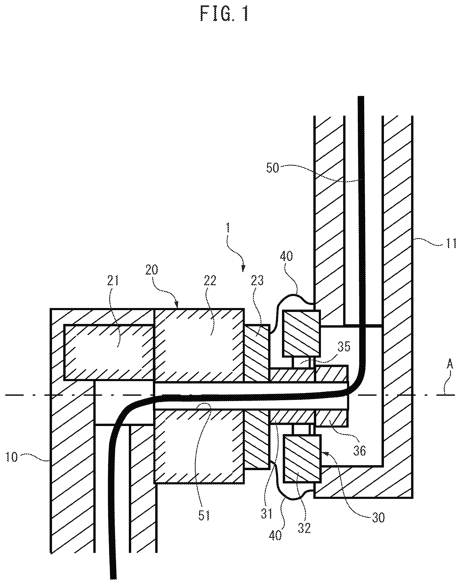Patent US12496731 Figure 1 – Rotating shaft structure provided with force sensor, and robot