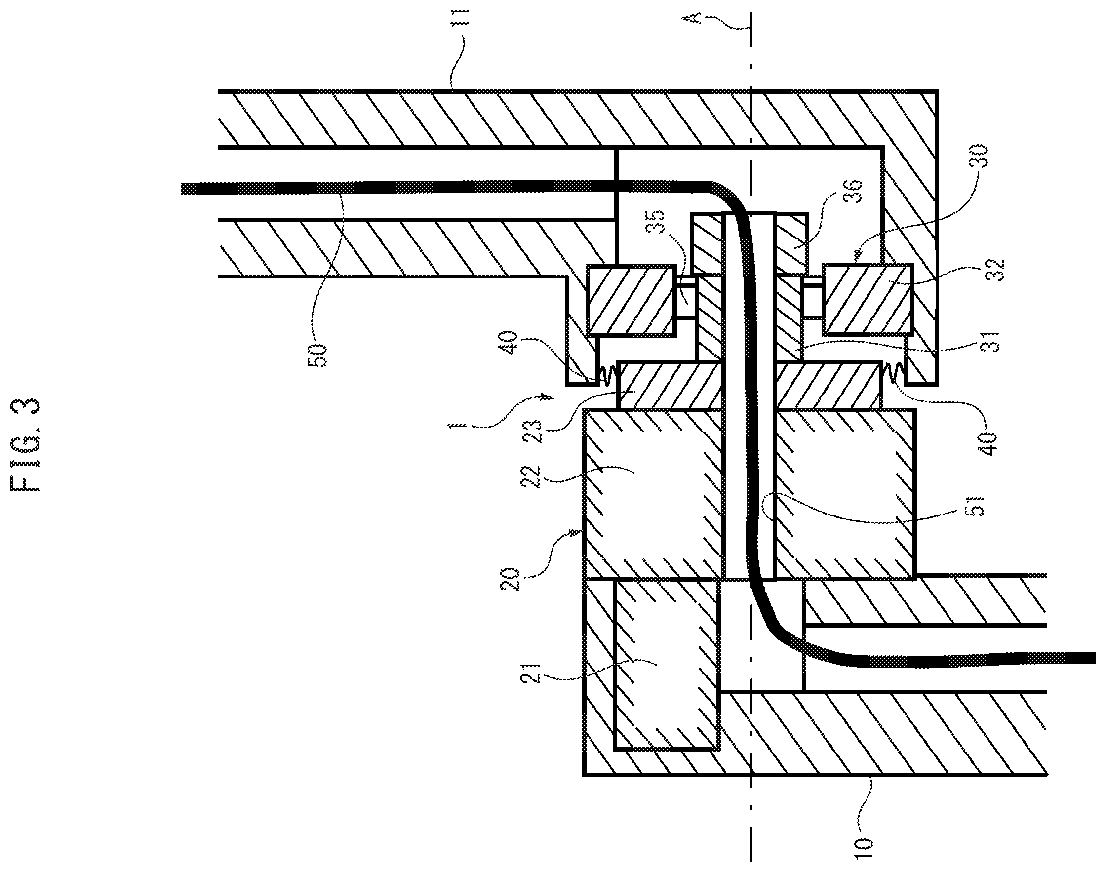 Patent US12496731 Figure 3 – Rotating shaft structure provided with force sensor, and robot