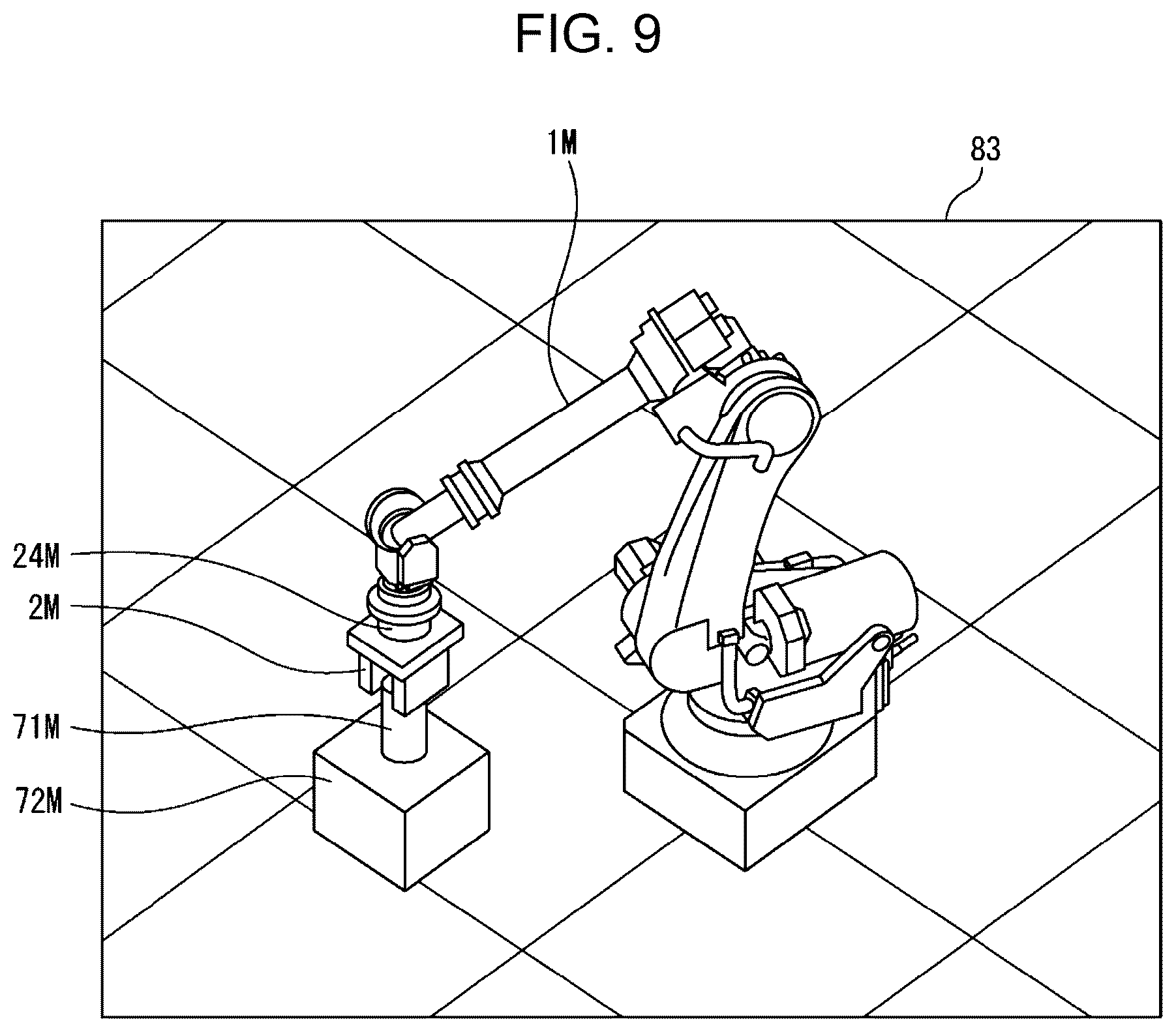Patent US12496732 Figure 9 – Computation device for calculating permissible value of external force acting on robot device or workpiece, and device for controlling robot