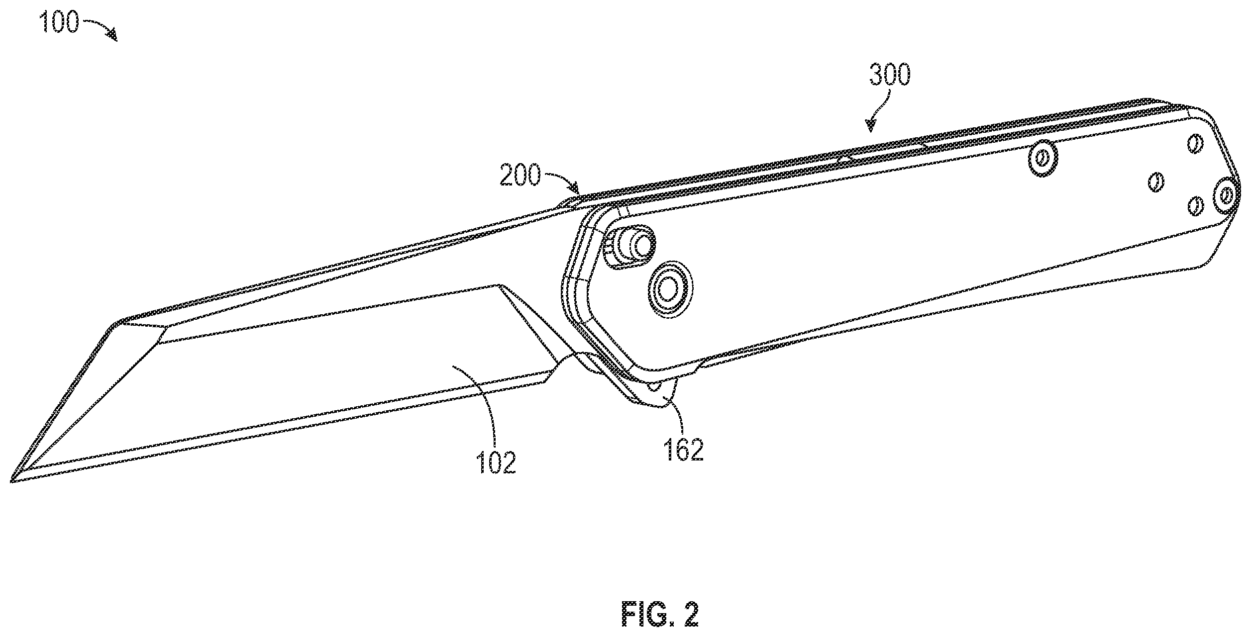Patent US12496736 Figure 2 – Knife with safety lock