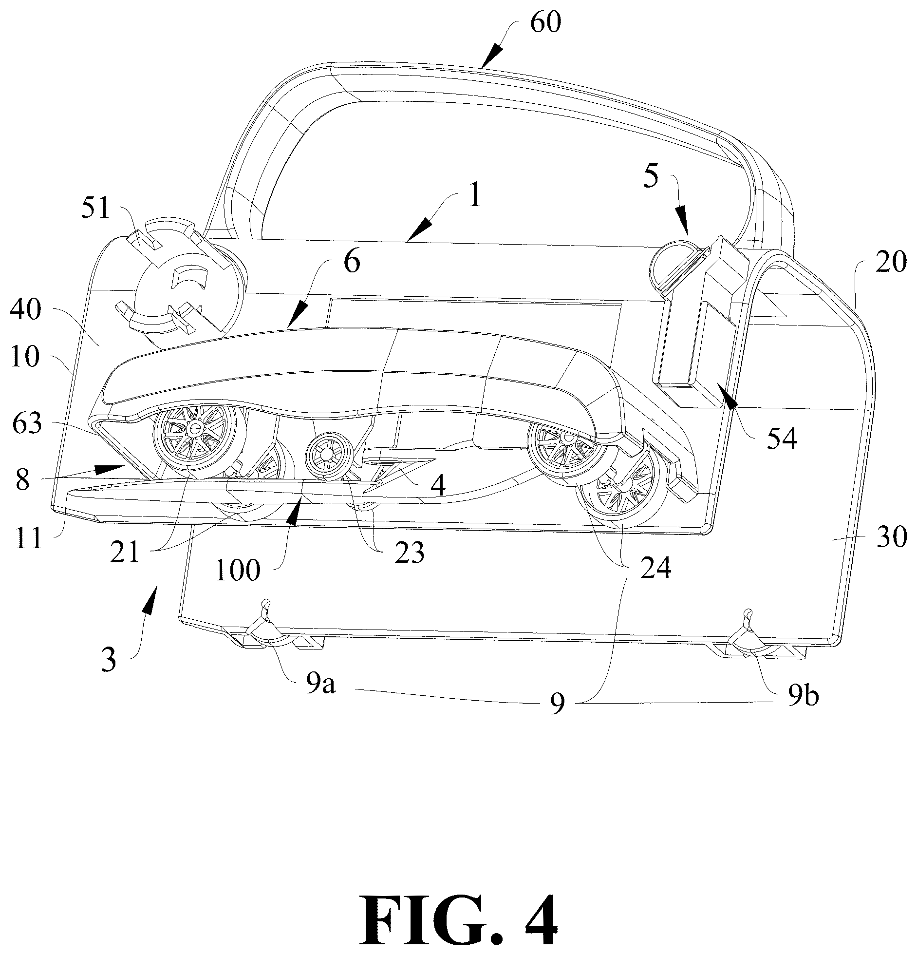 Patent US12496738 Figure 4 – Integrated paper and adhesive tape cutting device