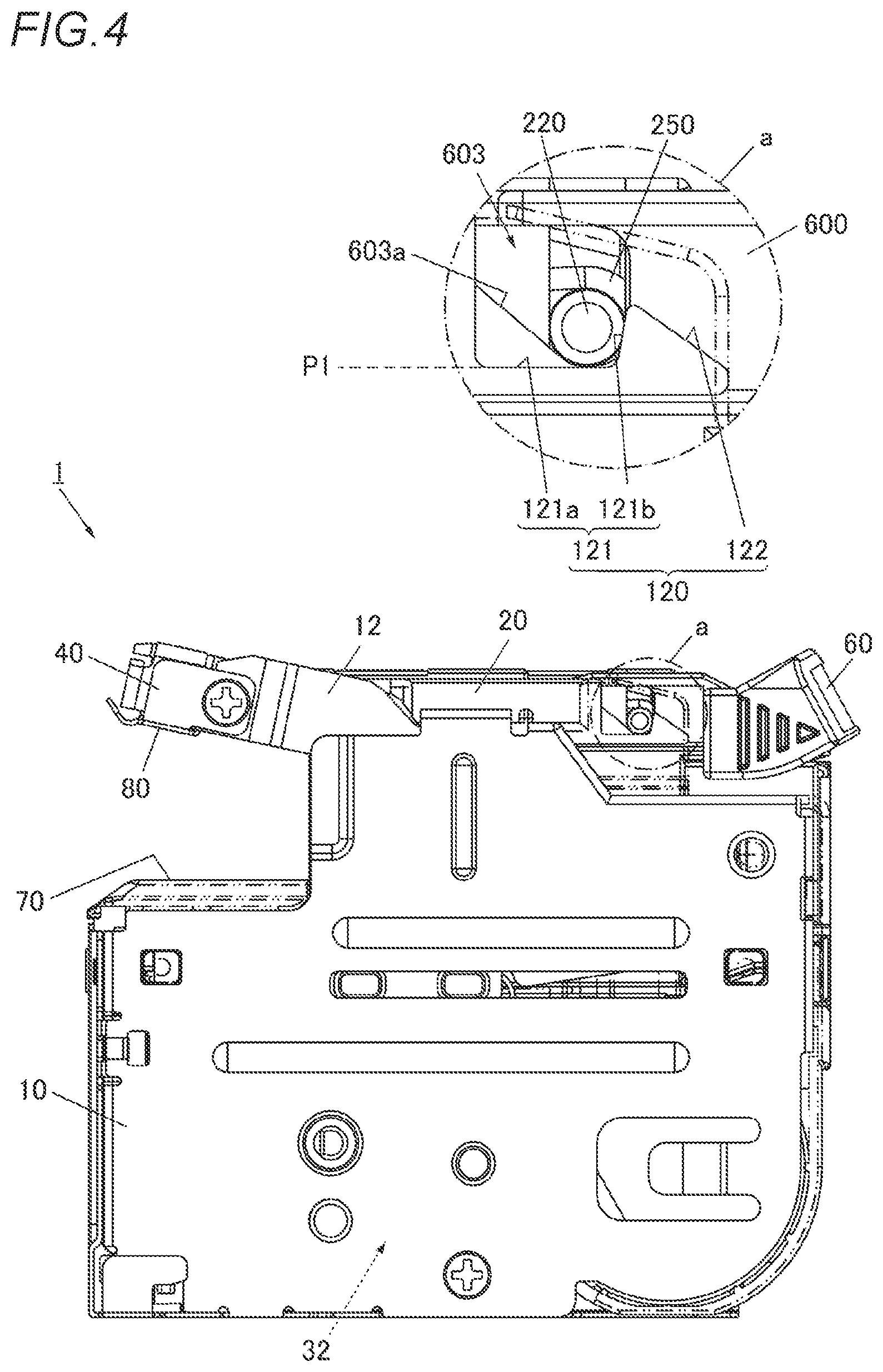 Patent US12496743 Figure 4 – Cartridge and stapler