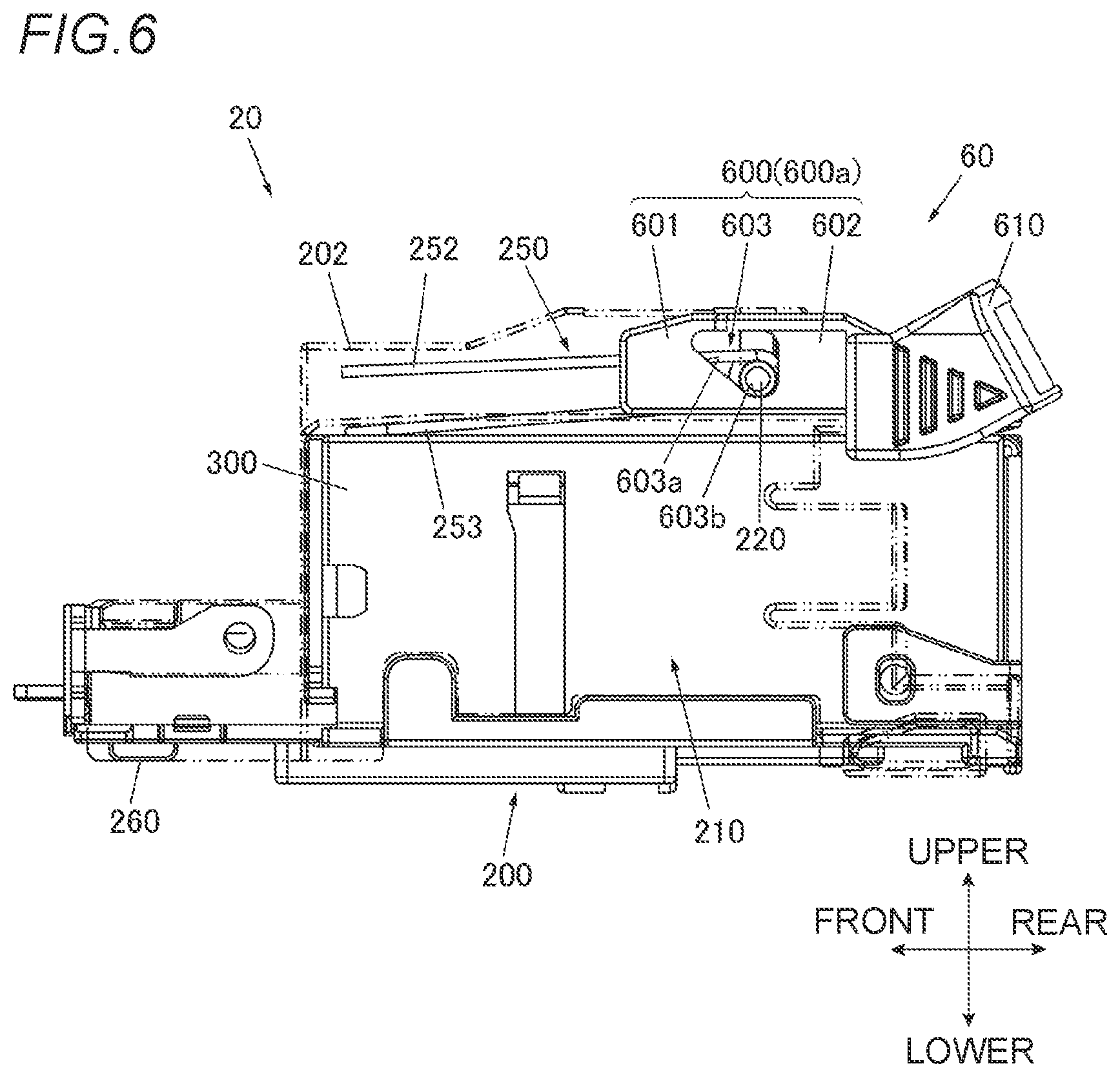 Patent US12496743 Figure 6 – Cartridge and stapler