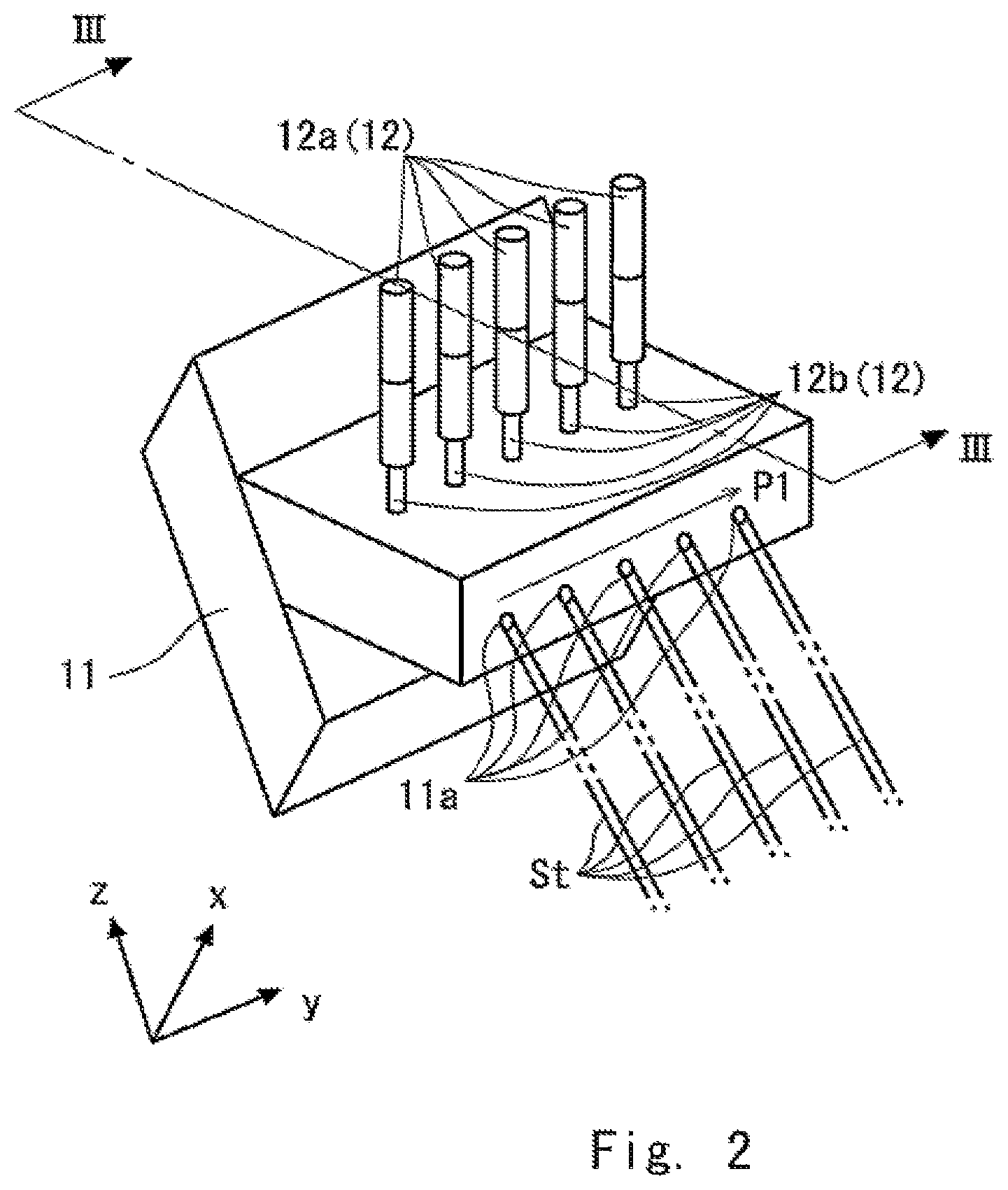 Patent US12496746 Figure 2 – Strand manufacturing apparatus and pellet manufacturing apparatus
